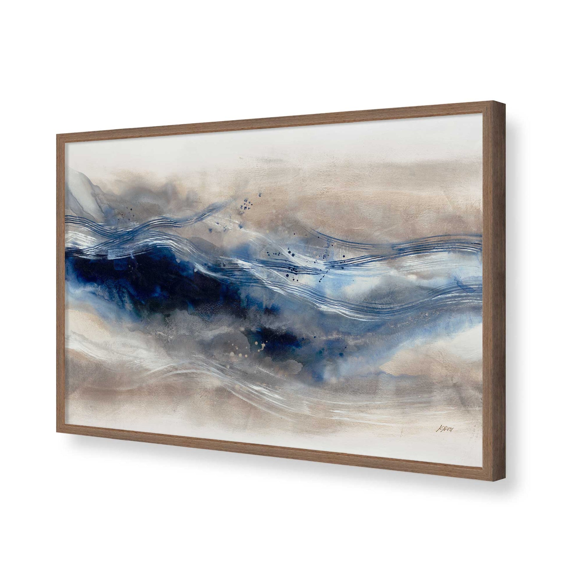 [Color:Walnut], Picture of art in a Walnut frame of the corner