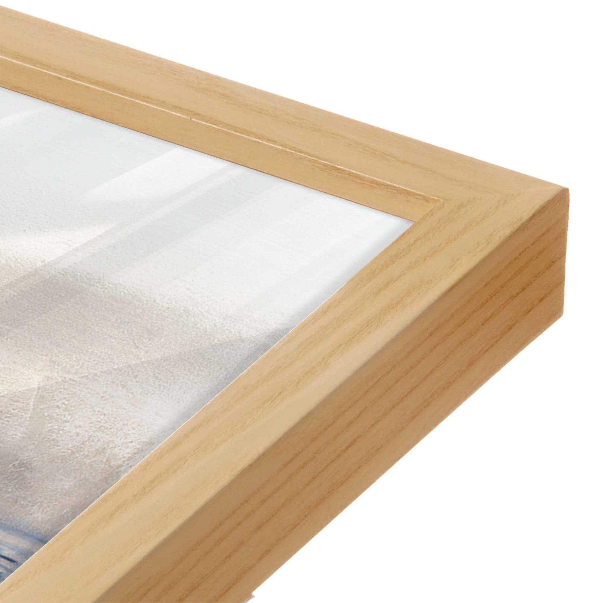 [Color:American Maple], Picture of art in a American Maple frame at an angle