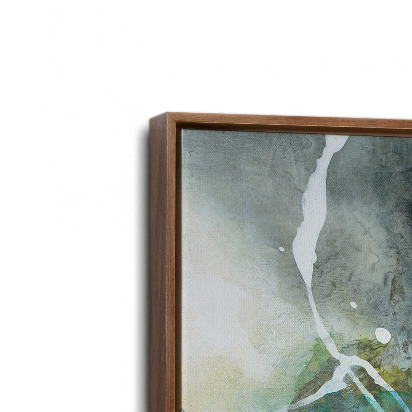 [Color:Walnut], Picture of art in a Walnut frame at an angle