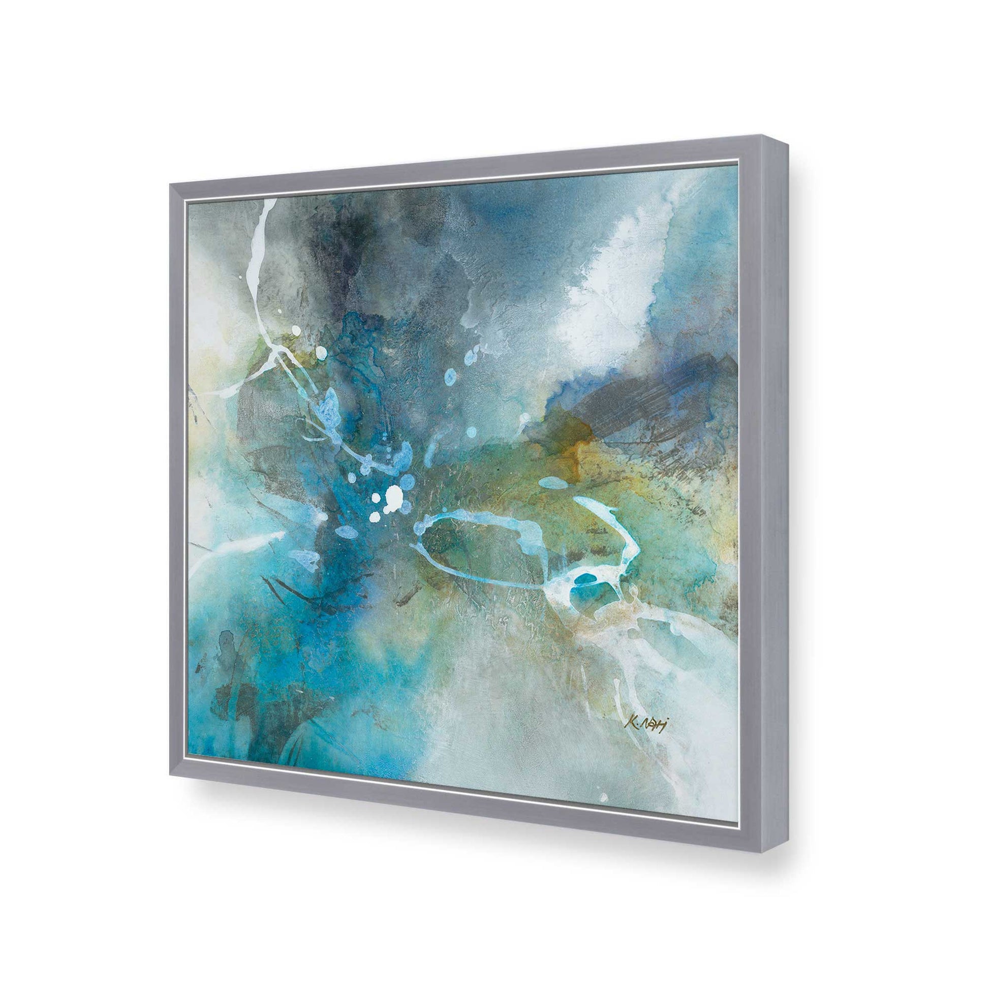 [Color:Polished Chrome], Picture of art in a Polished Chrome frame of the corner