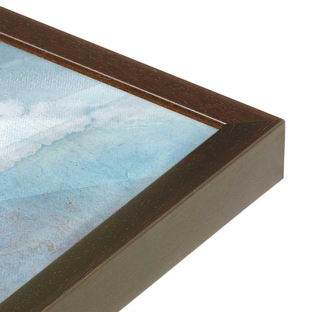 [Color:Espresso], Picture of art in a Espresso frame at an angle