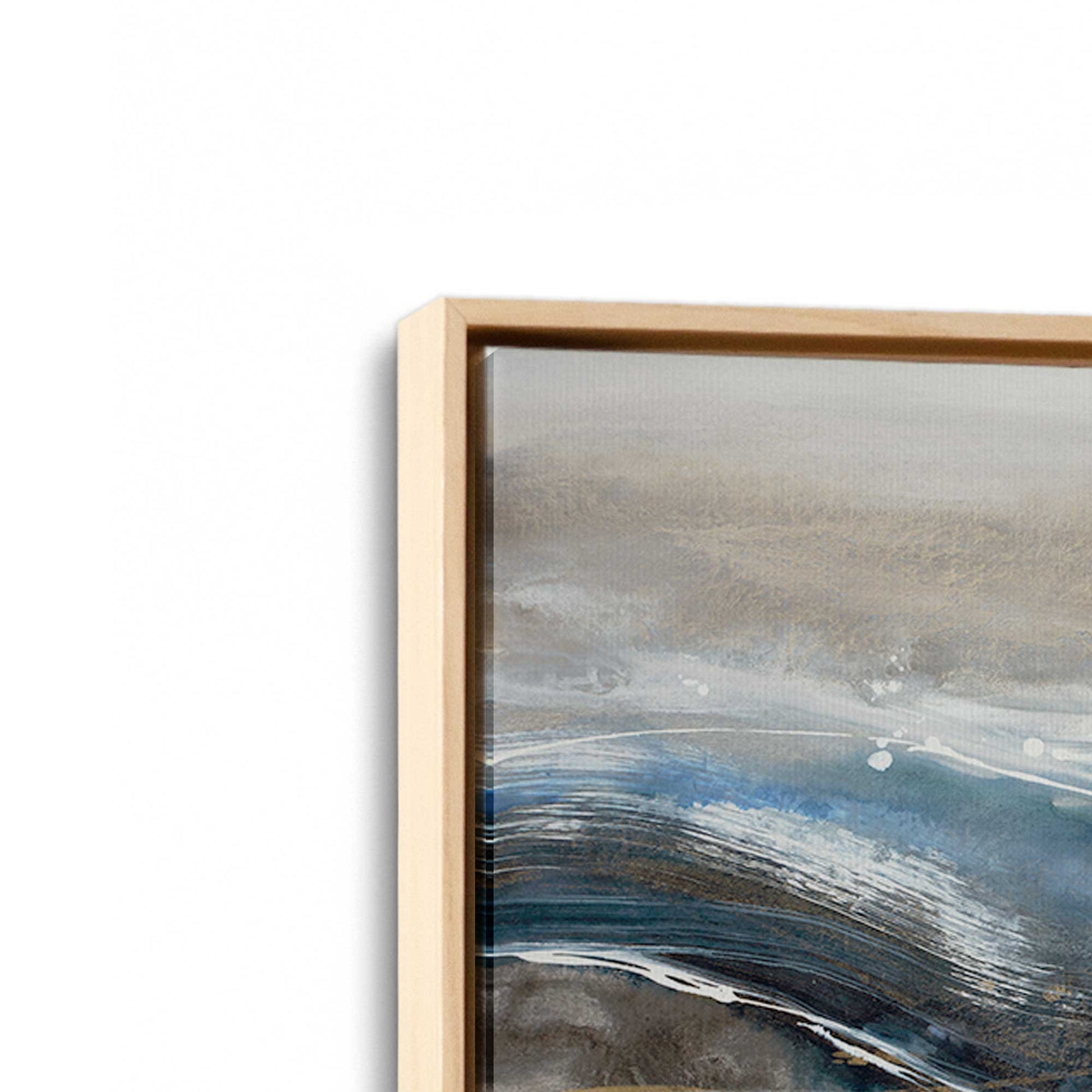 [Color:American Maple], Picture of art in a American Maple frame at an angle