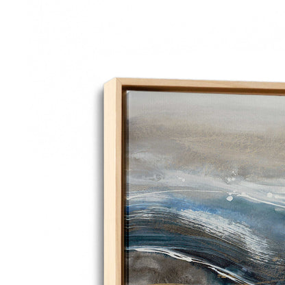 [Color:American Maple], Picture of art in a American Maple frame at an angle