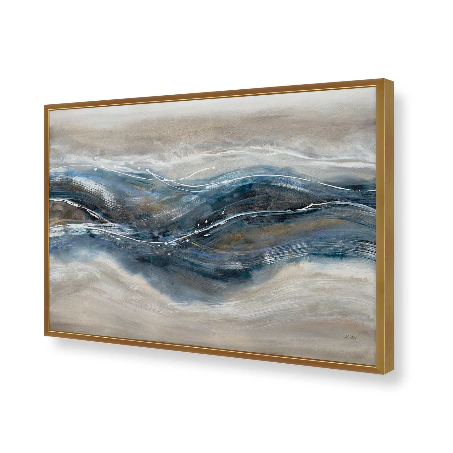 [Color:Polished Gold], Picture of art in a Polished Gold frame of the corner