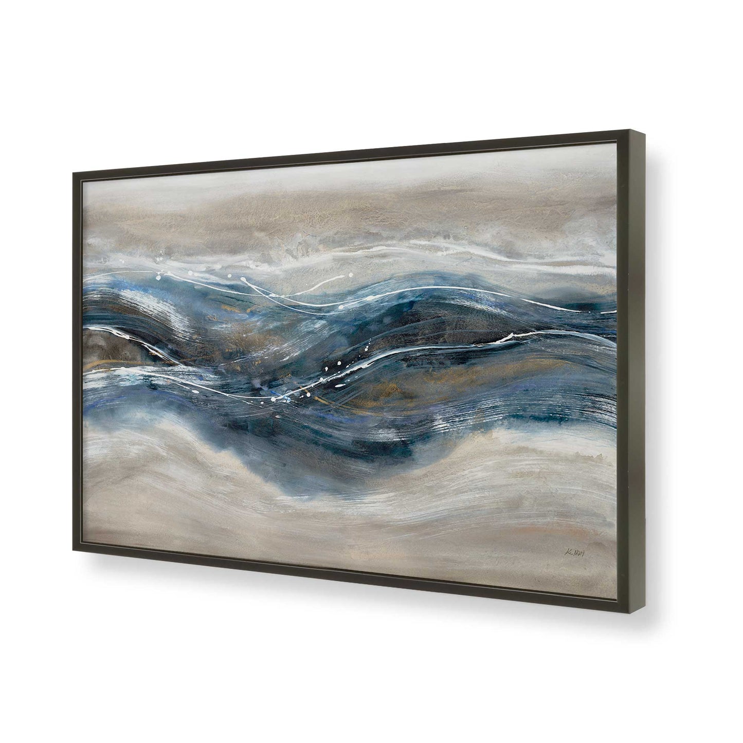 [Color:Satin Black], Picture of art in a Satin Black frame of the corner