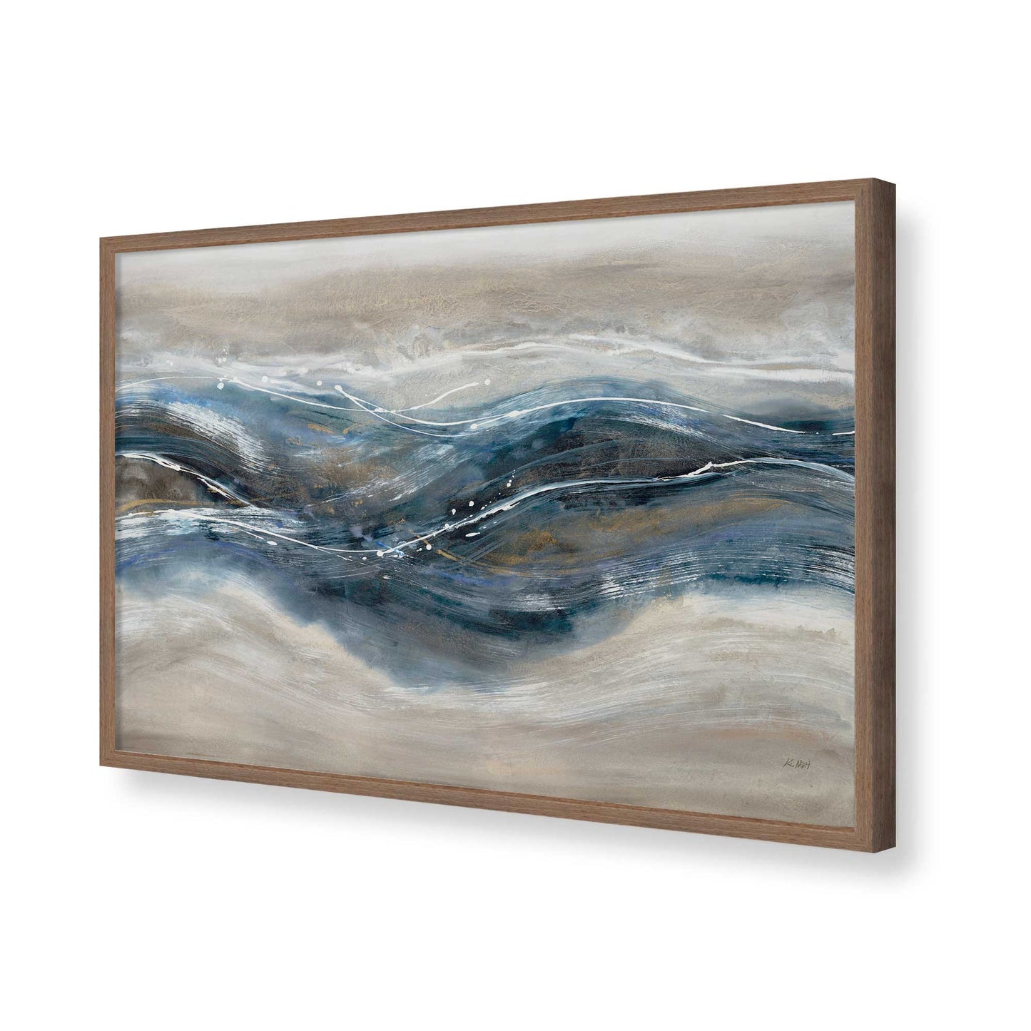 [Color:Walnut], Picture of art in a Walnut frame of the corner