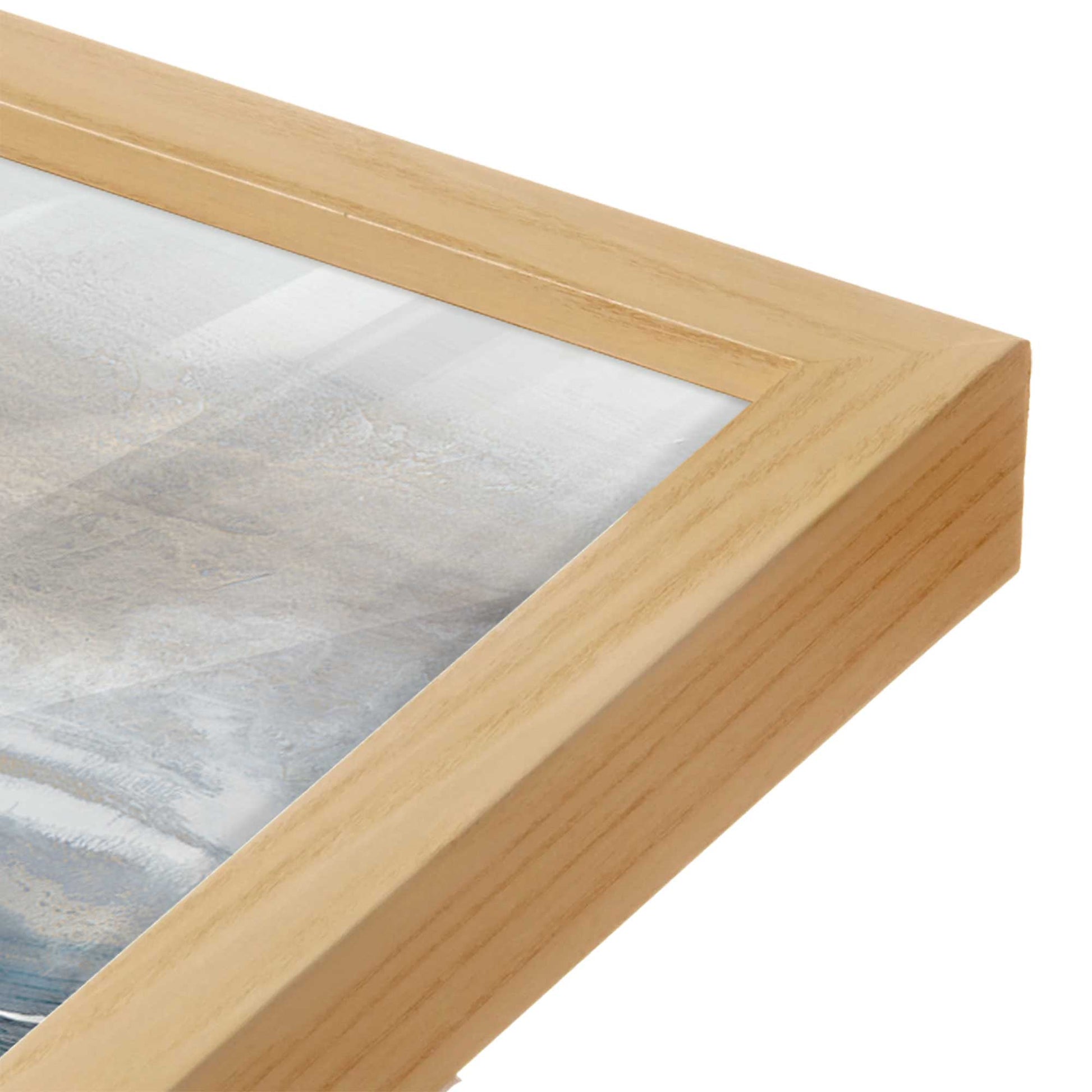 [Color:American Maple], Picture of art in a American Maple frame at an angle
