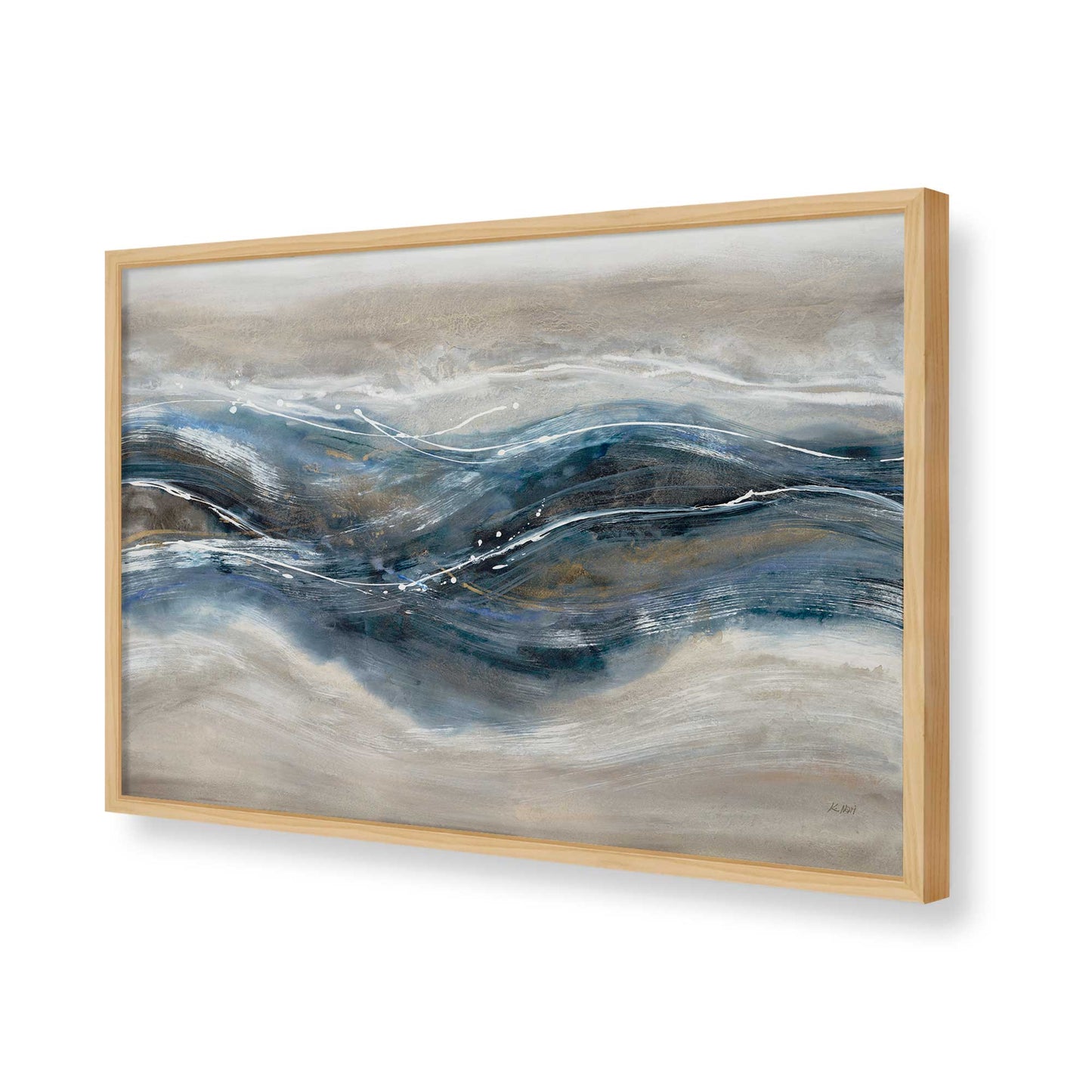 [Color:American Maple], Picture of art in a American Maple frame of the corner