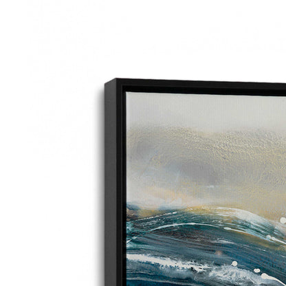 [Color:Satin Black], Picture of art in a Satin Black frame at an angle