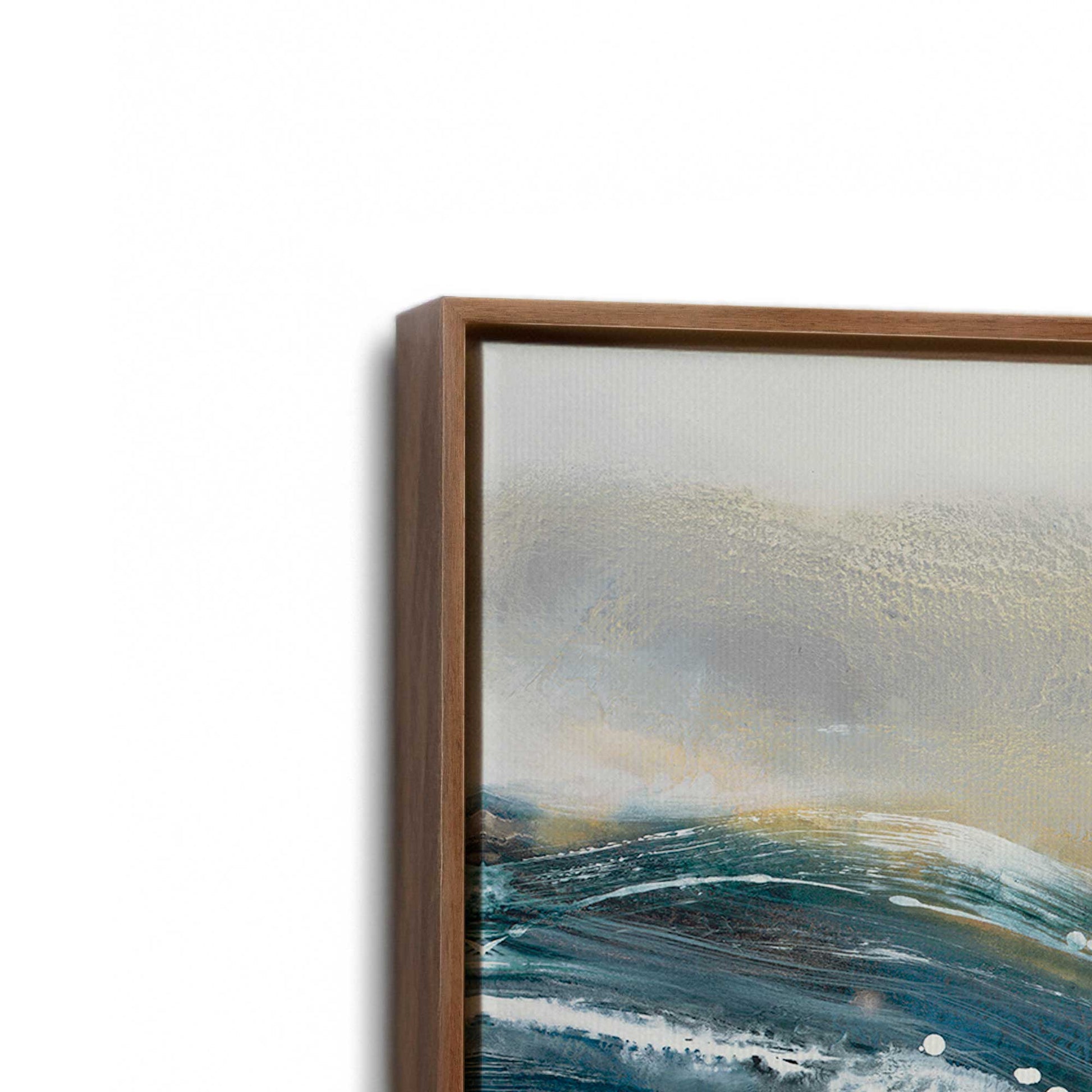 [Color:Walnut], Picture of art in a Walnut frame at an angle