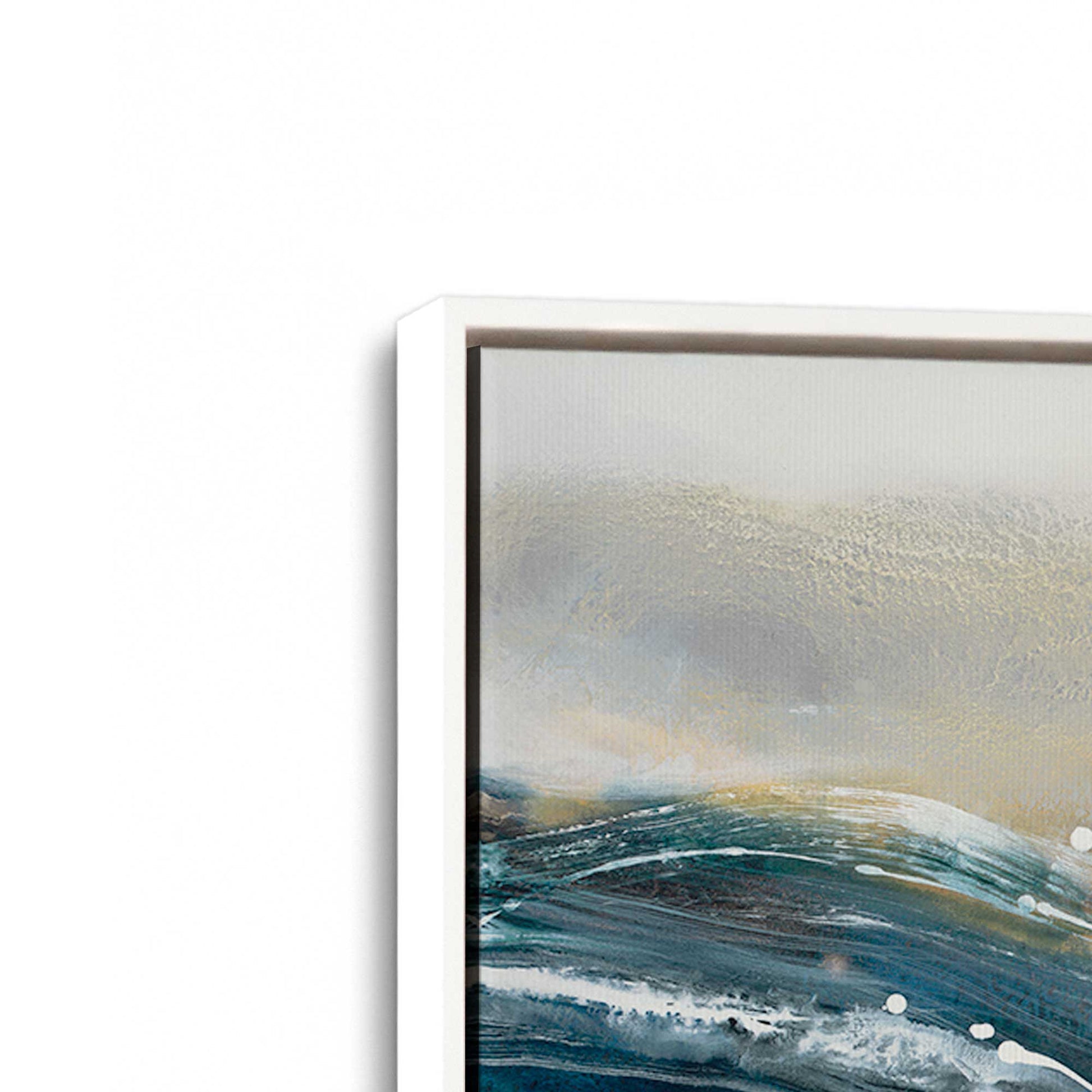 [Color:Opaque White], Picture of art in a White frame at an angle