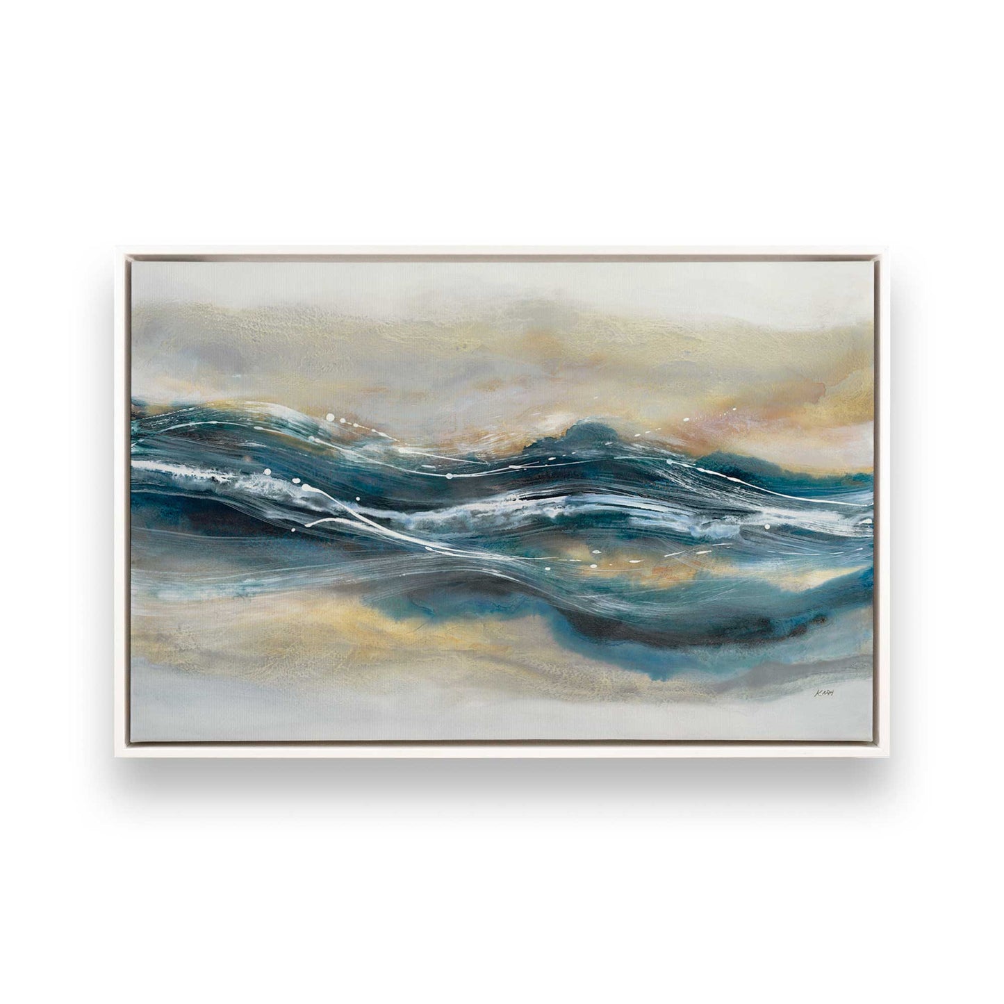 [Color:Opaque White], Picture of art in a White frame