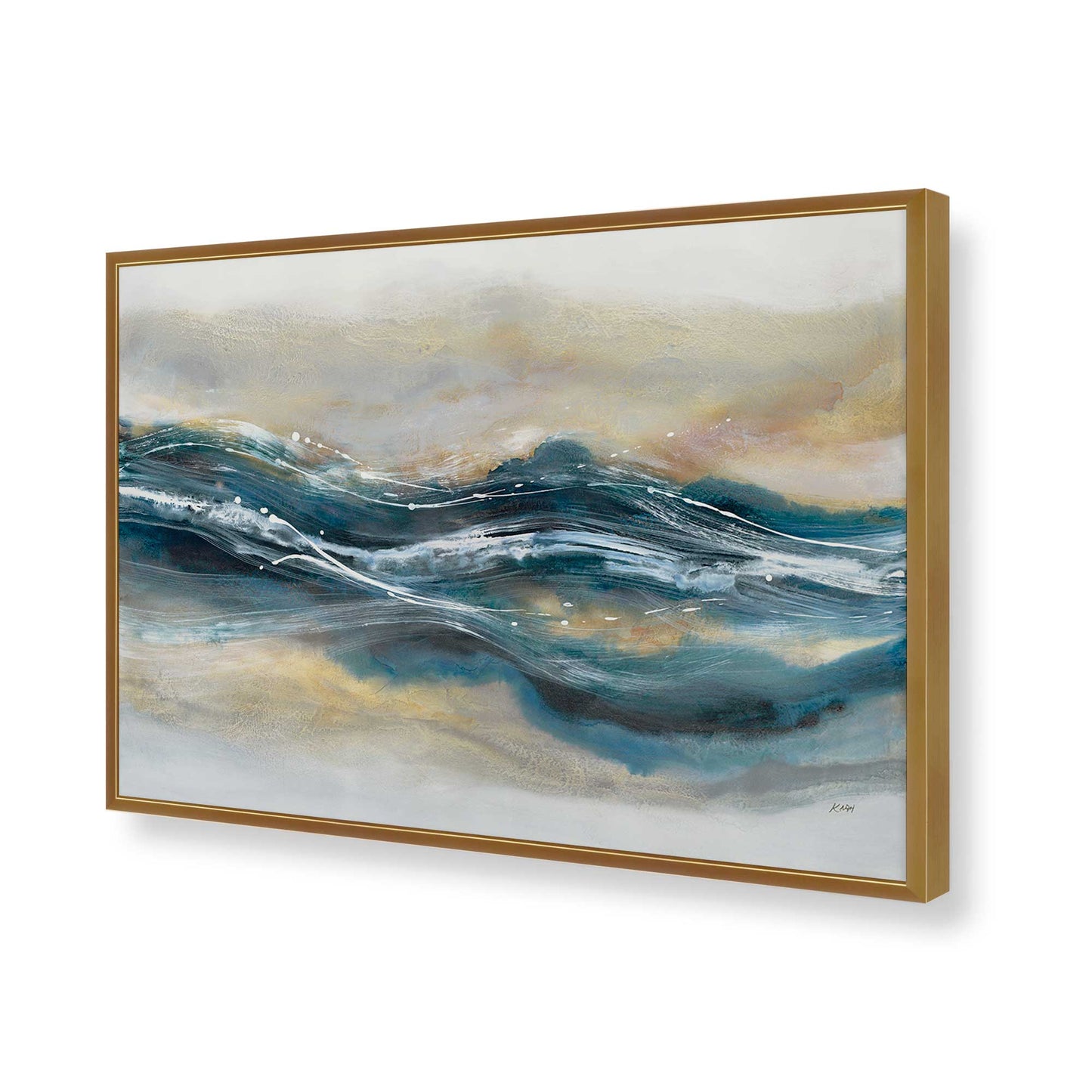 [Color:Polished Gold], Picture of art in a Polished Gold frame of the corner