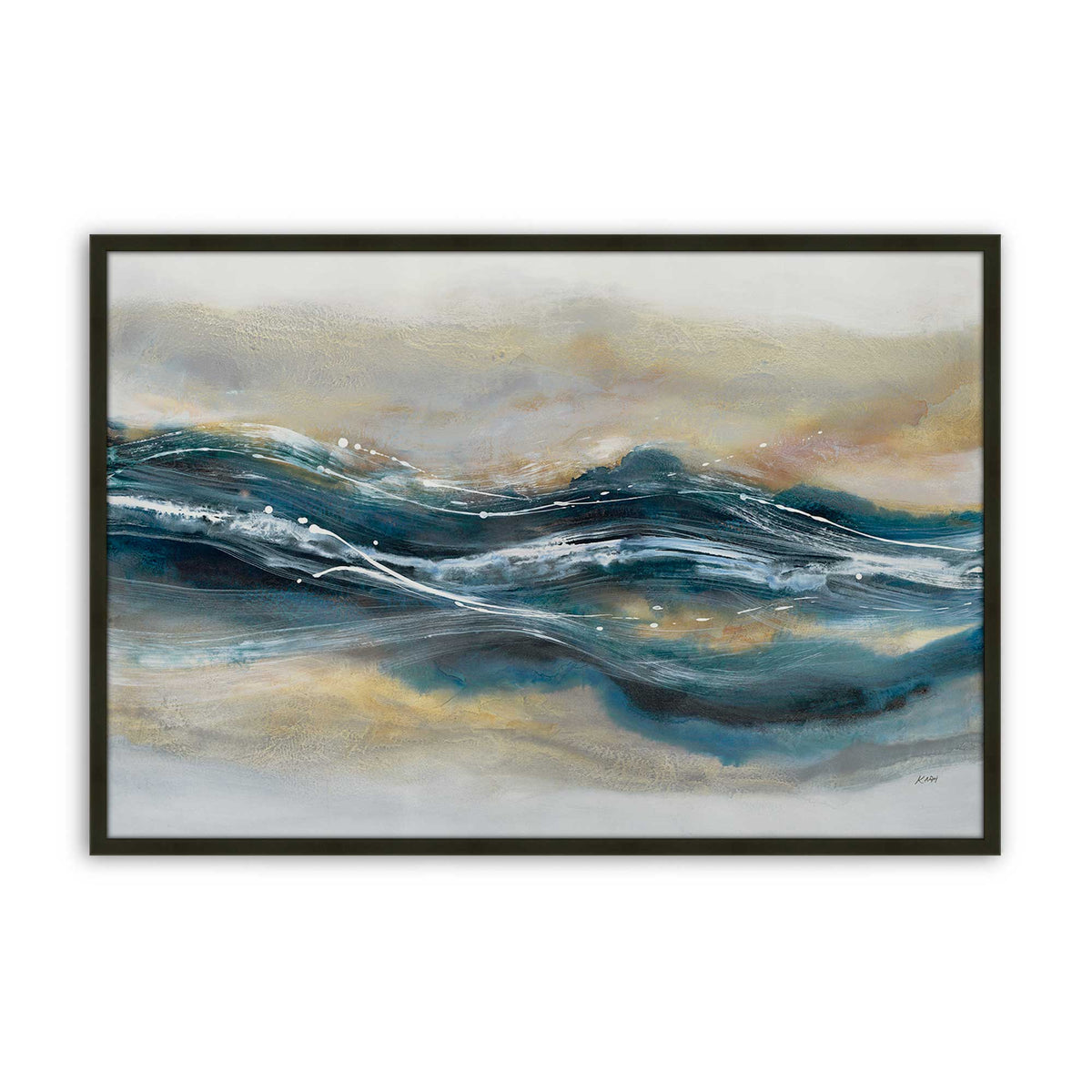 [Color:Satin Black], Picture of art in a Satin Black frame
