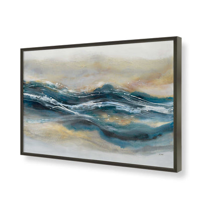[Color:Satin Black], Picture of art in a Satin Black frame of the corner