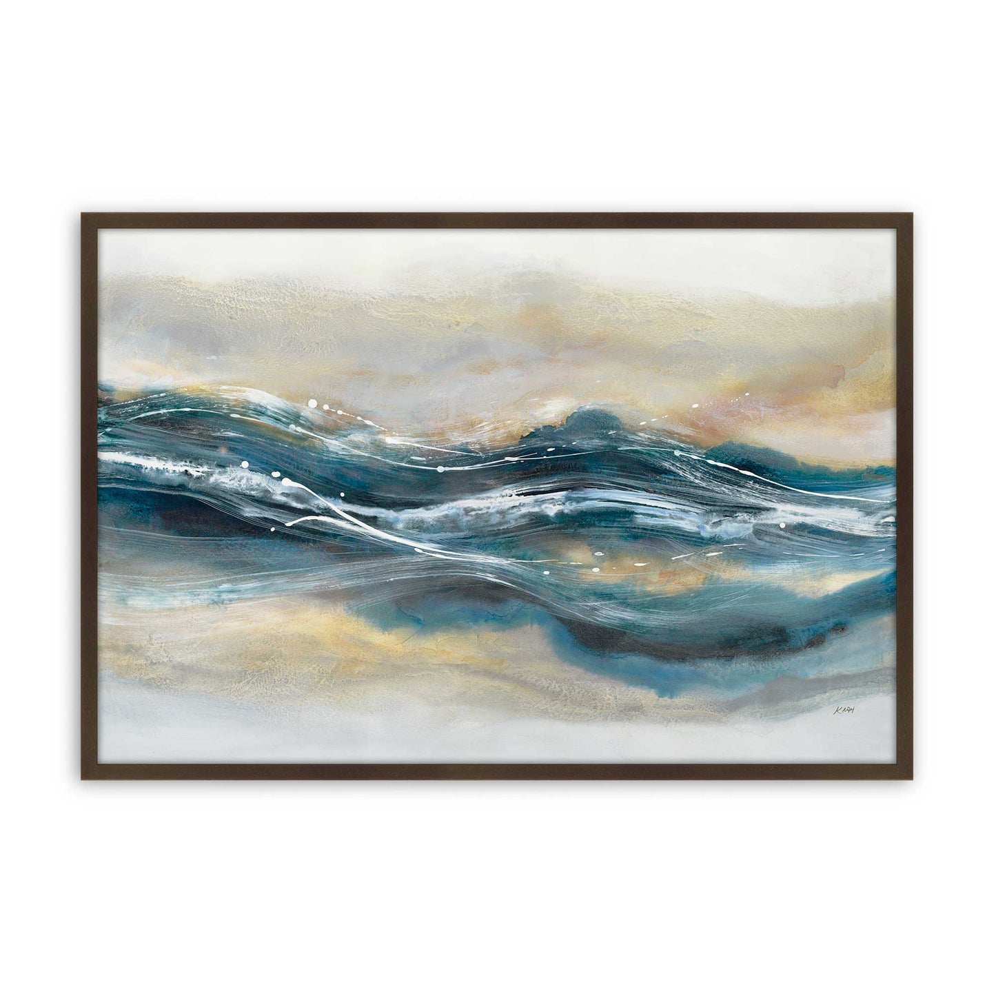 [Color:Brown], Picture of art in a Brown frame