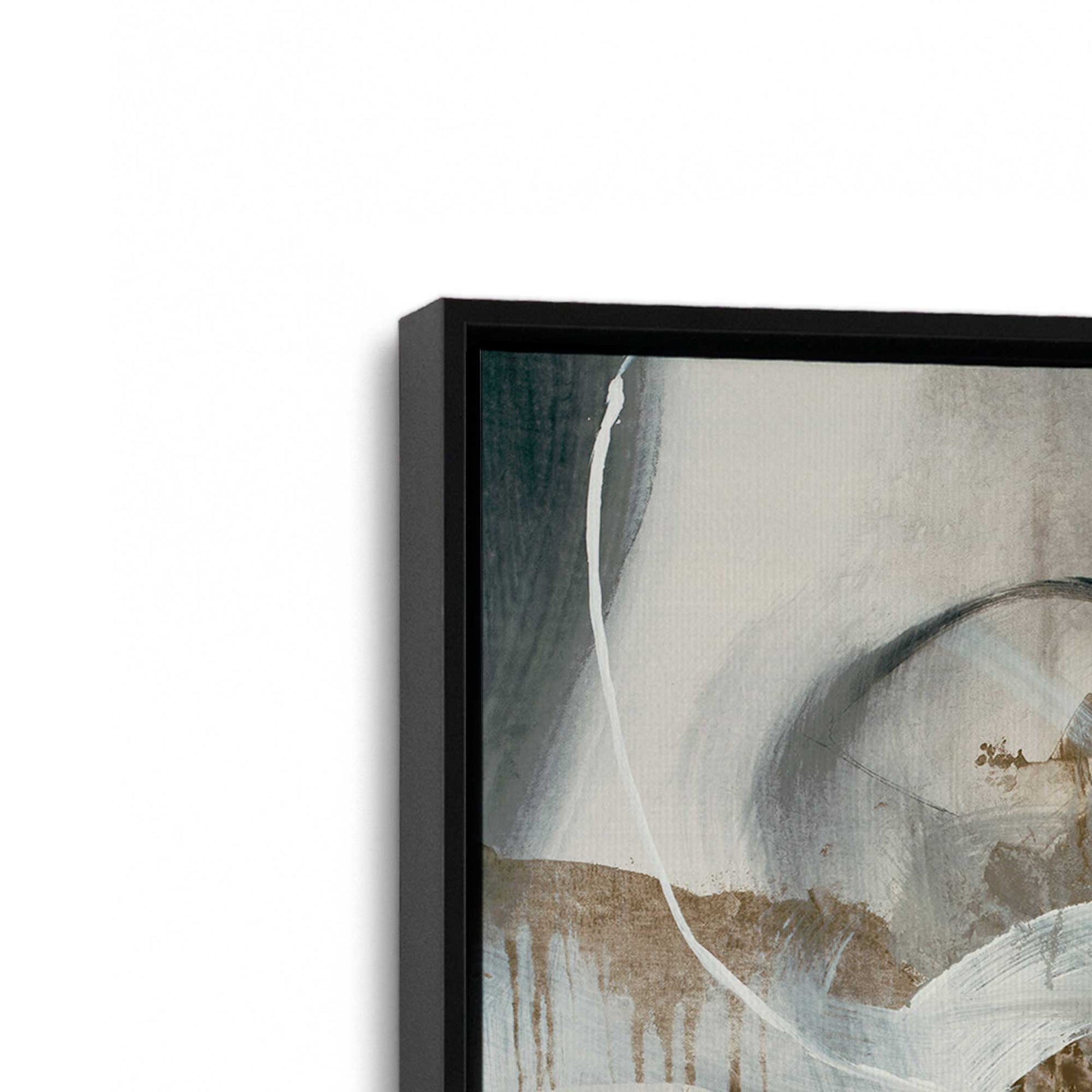 [Color:Satin Black], Picture of art in a Satin Black frame at an angle