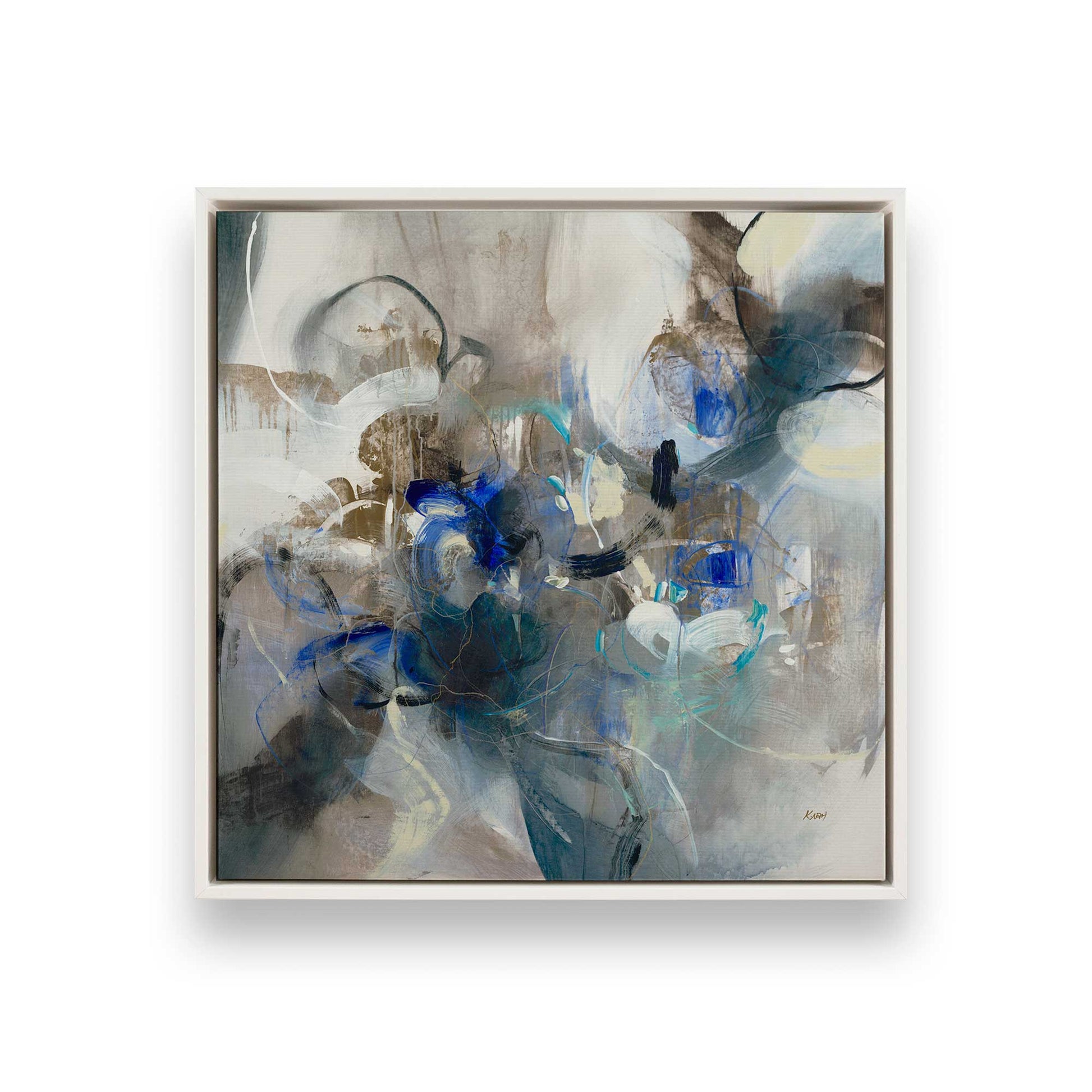 [Color:Opaque White], Picture of art in a White frame
