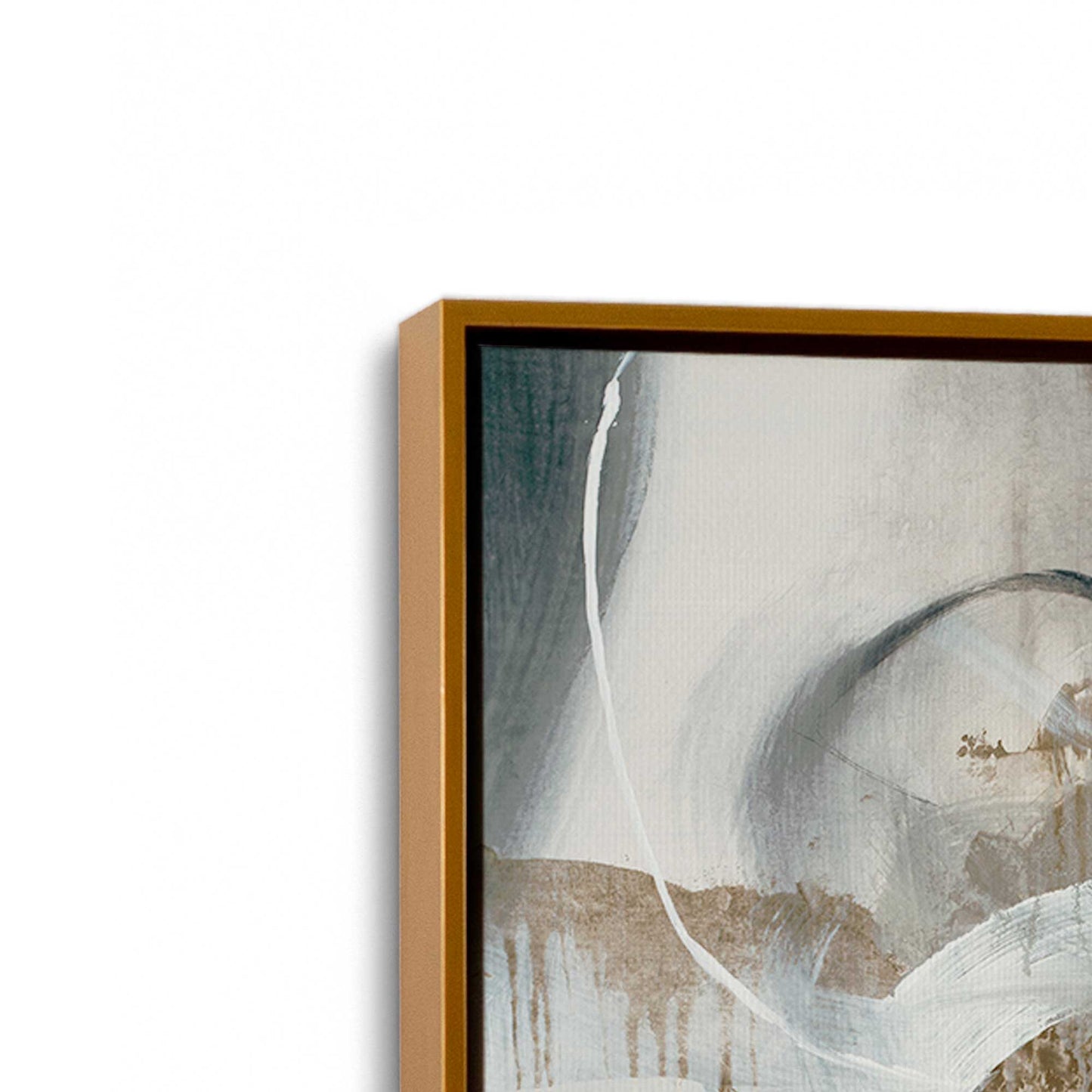 [Color:Polished Gold], Picture of art in a Polished Gold frame at an angle