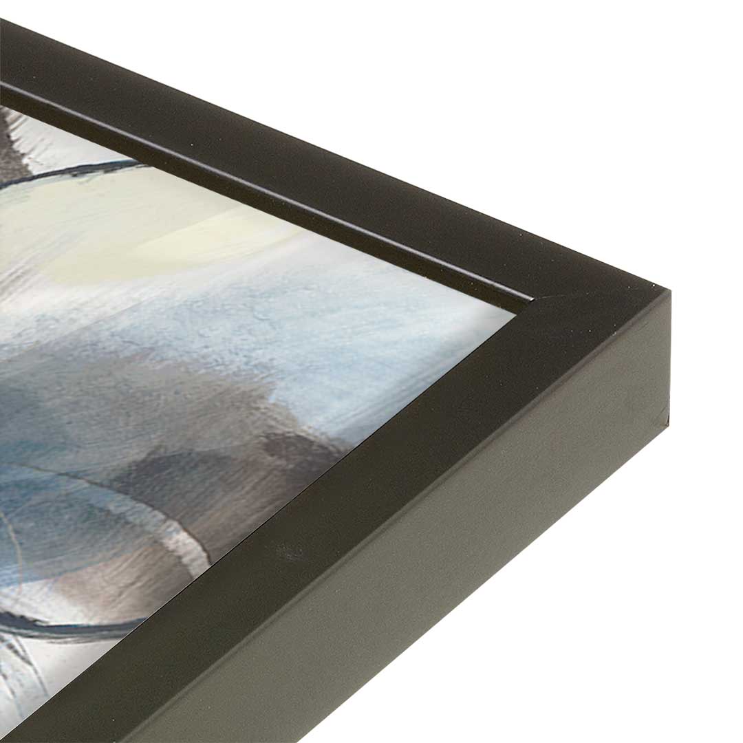 [Color:Satin Black], Picture of art in a Satin Black frame at an angle