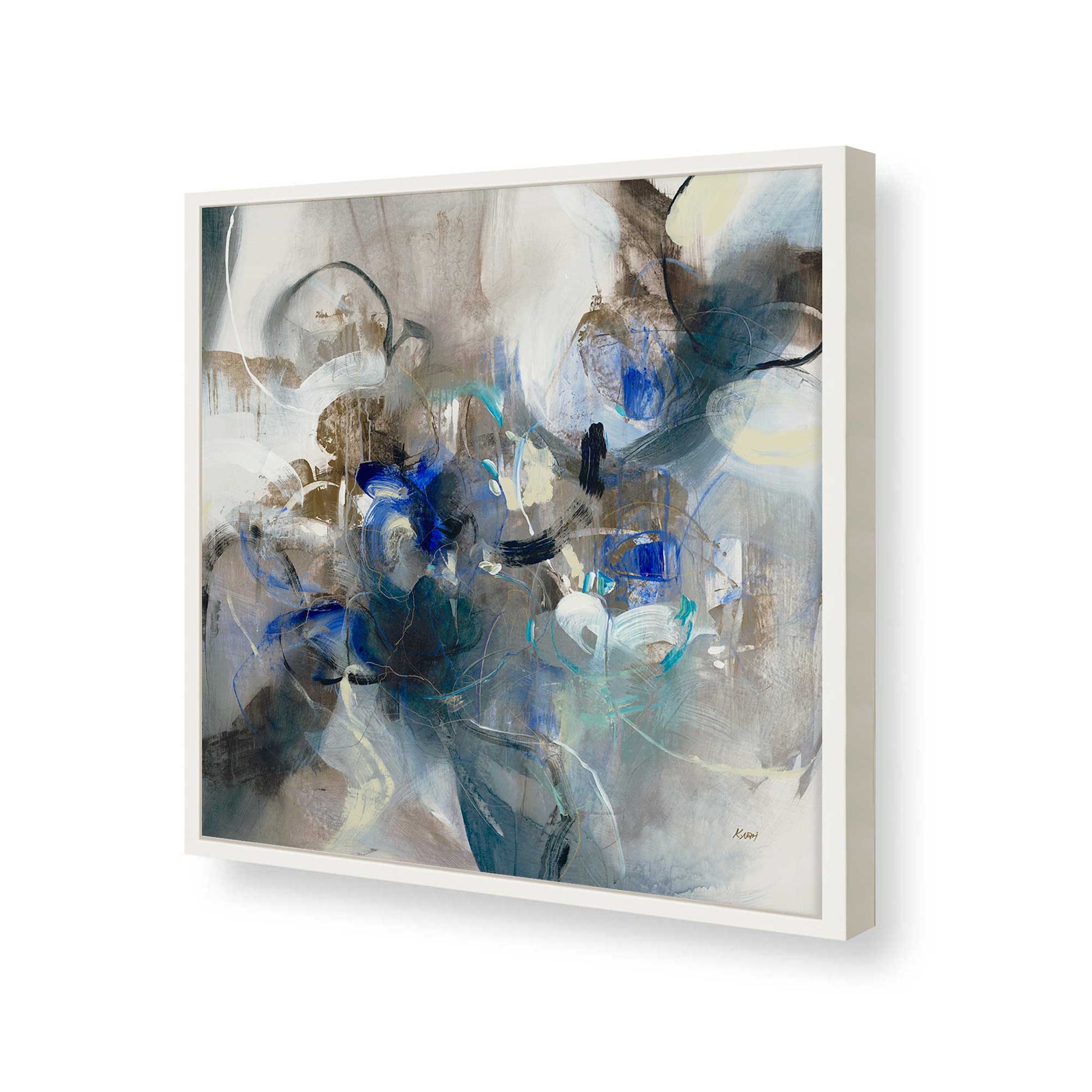 [Color:Opaque White], Picture of art in a Opaque White frame of the corner