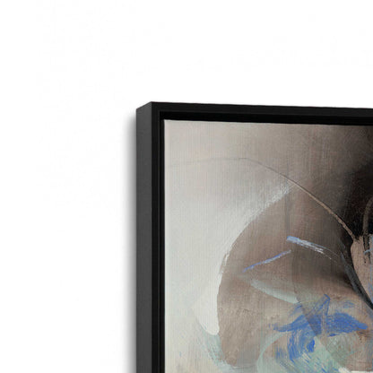[Color:Satin Black], Picture of art in a Satin Black frame at an angle