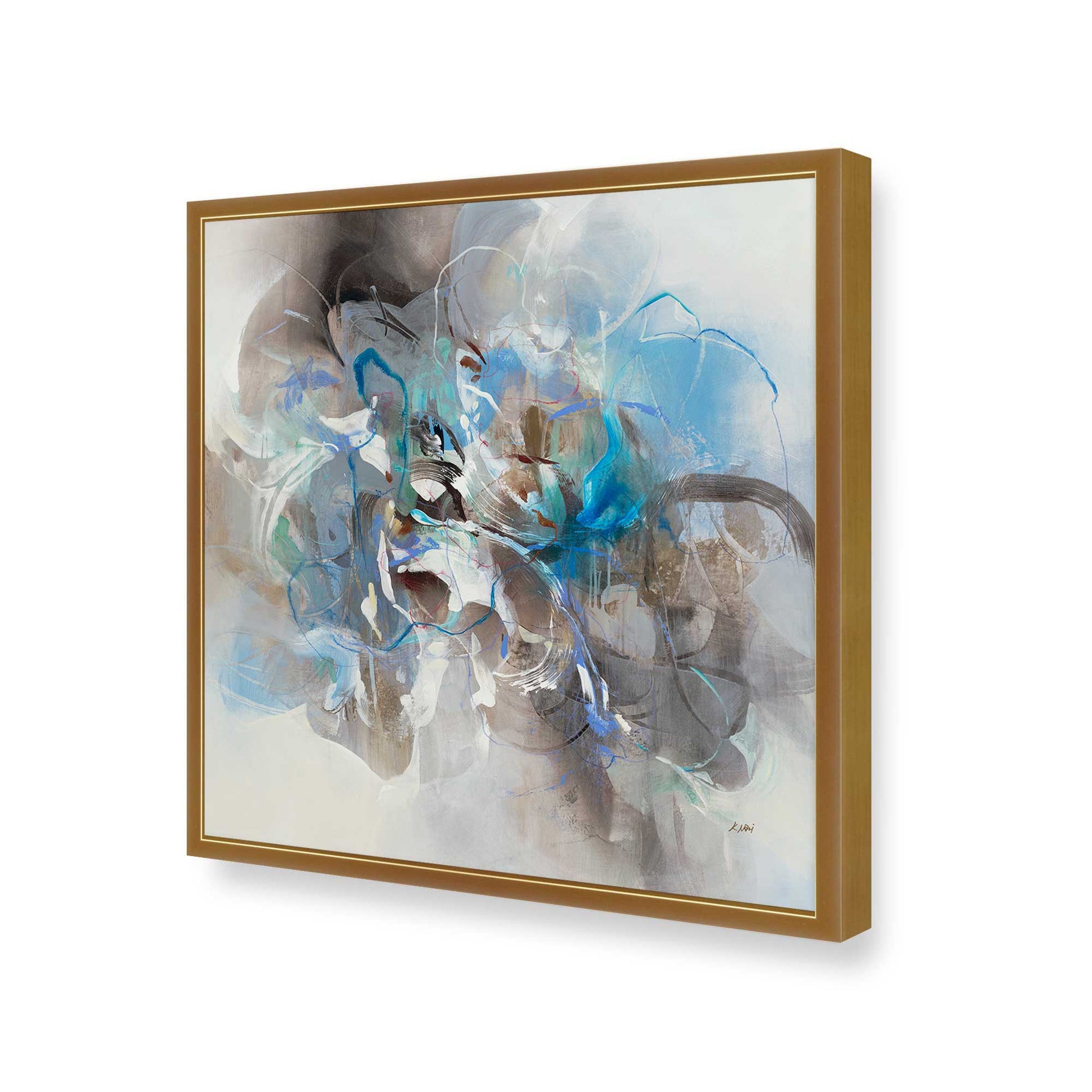 [Color:Polished Gold], Picture of art in a Polished Gold frame of the corner