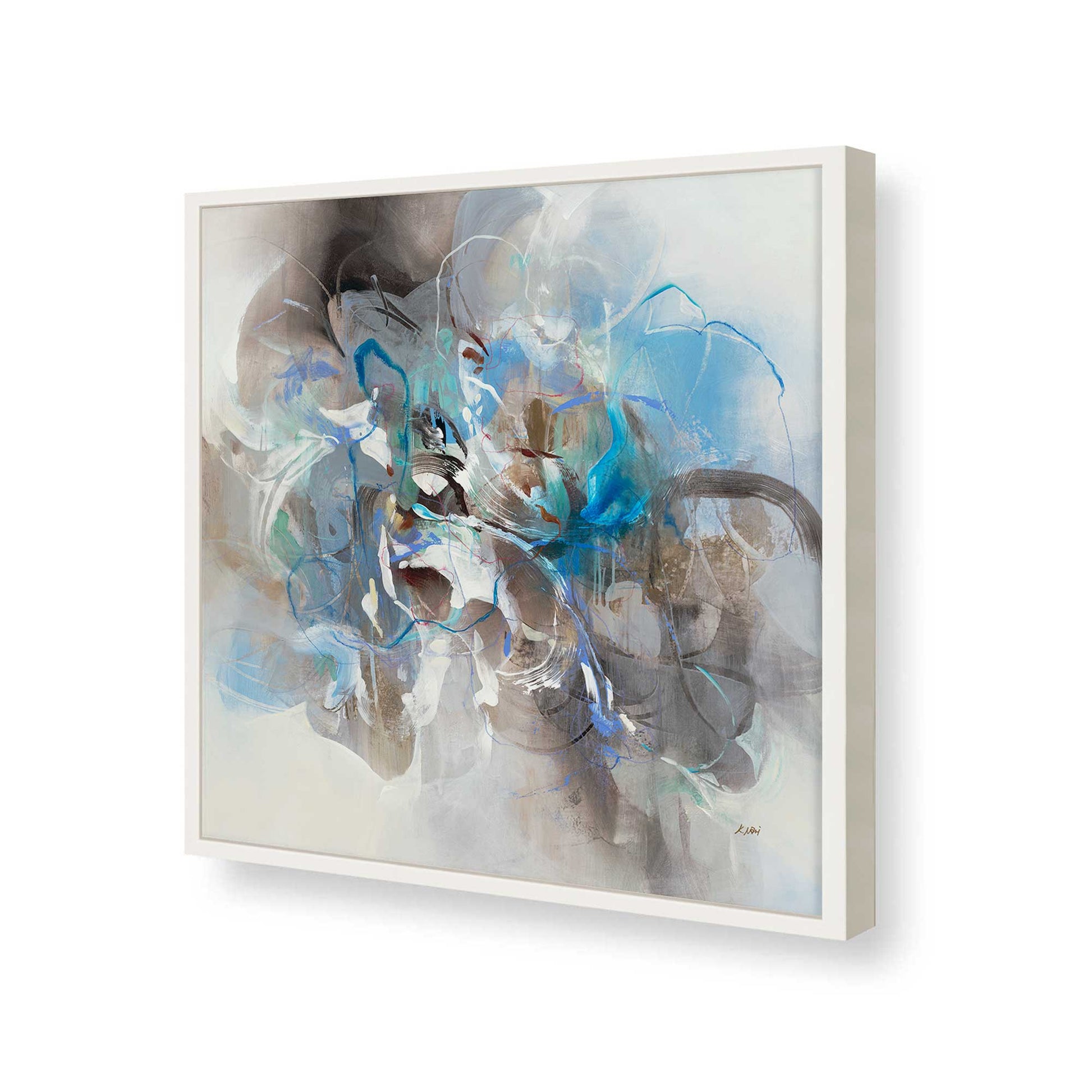 [Color:Opaque White], Picture of art in a Opaque White frame of the corner