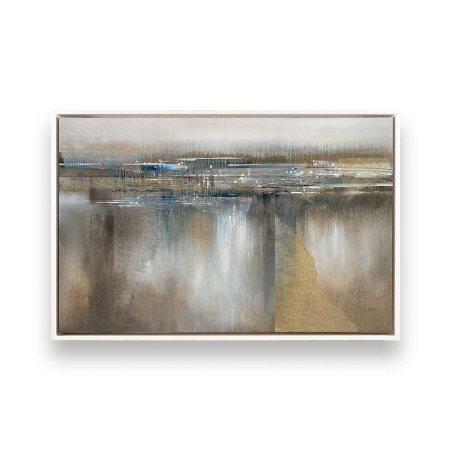 [Color:Opaque White], Picture of art in a White frame