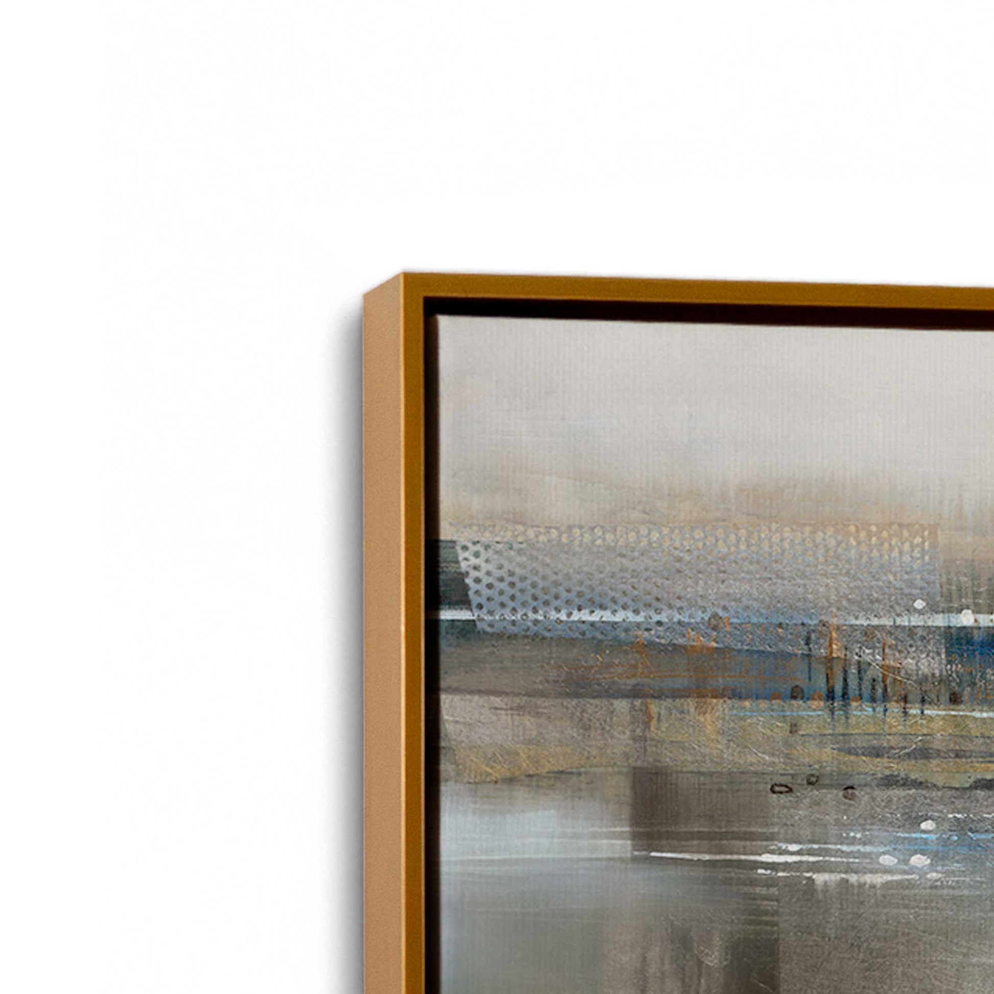 [Color:Polished Gold], Picture of art in a Polished Gold frame at an angle