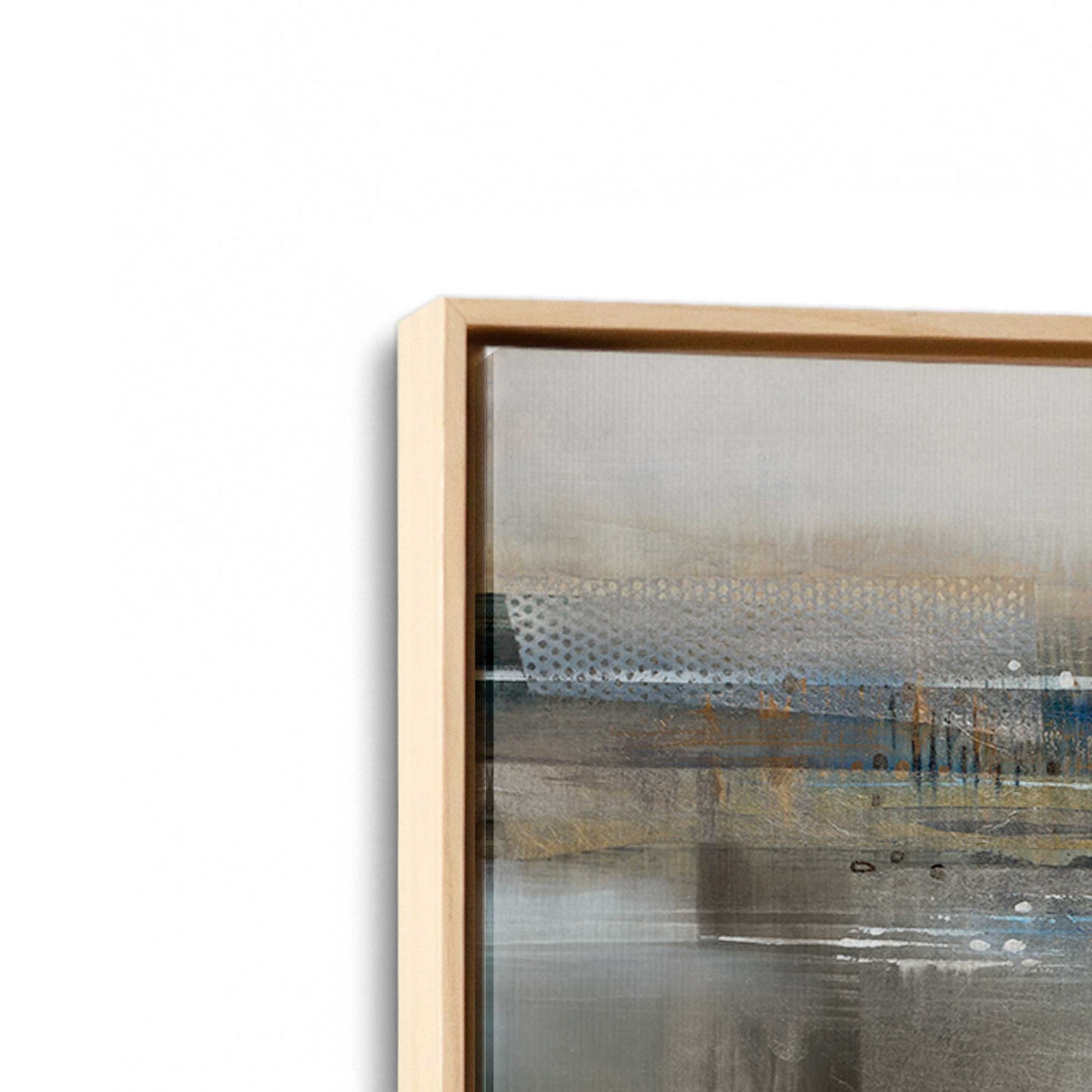 [Color:American Maple], Picture of art in a American Maple frame at an angle