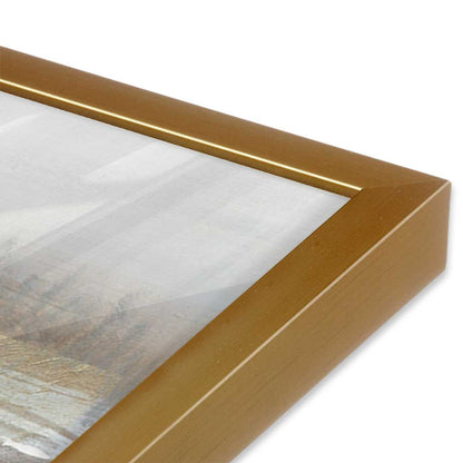 [Color:Polished Gold], Picture of art in a Polished Gold frame at an angle