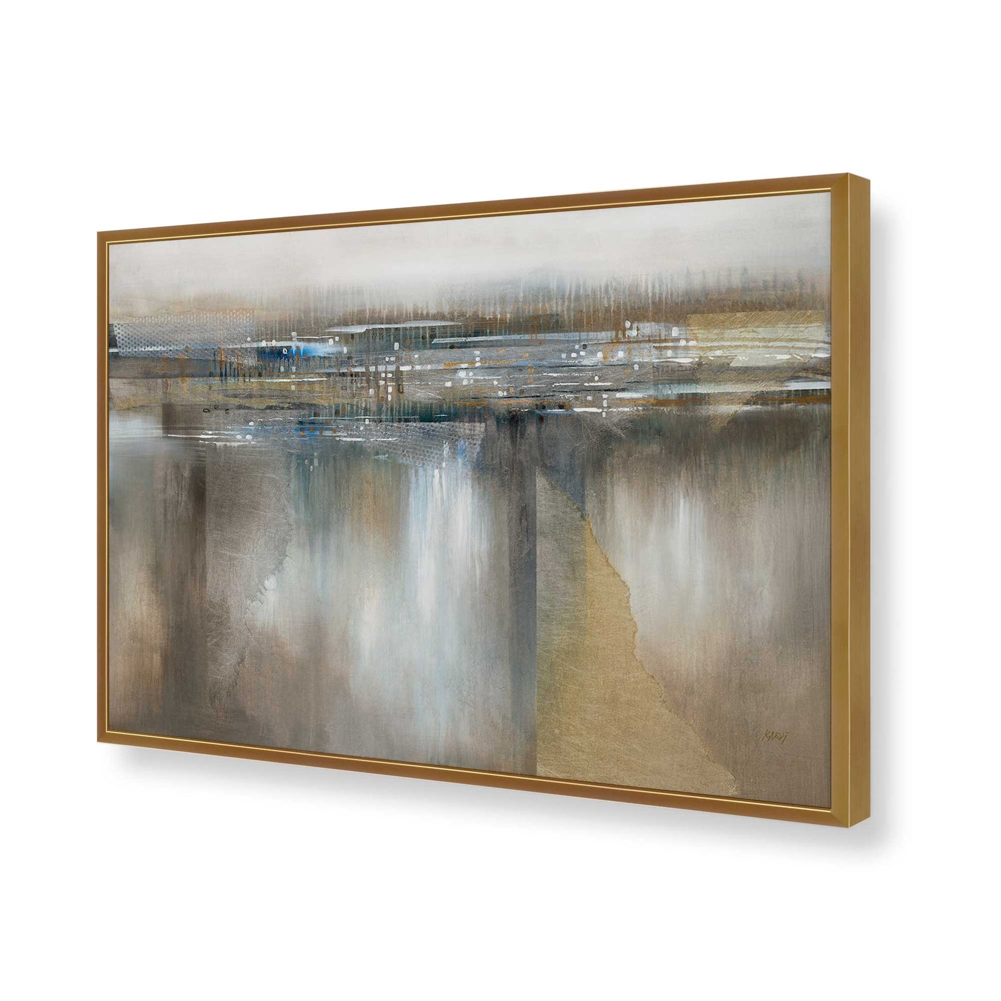 [Color:Polished Gold], Picture of art in a Polished Gold frame of the corner