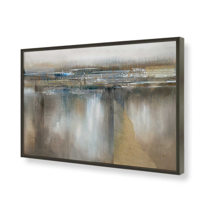 [Color:Satin Black], Picture of art in a Satin Black frame of the corner