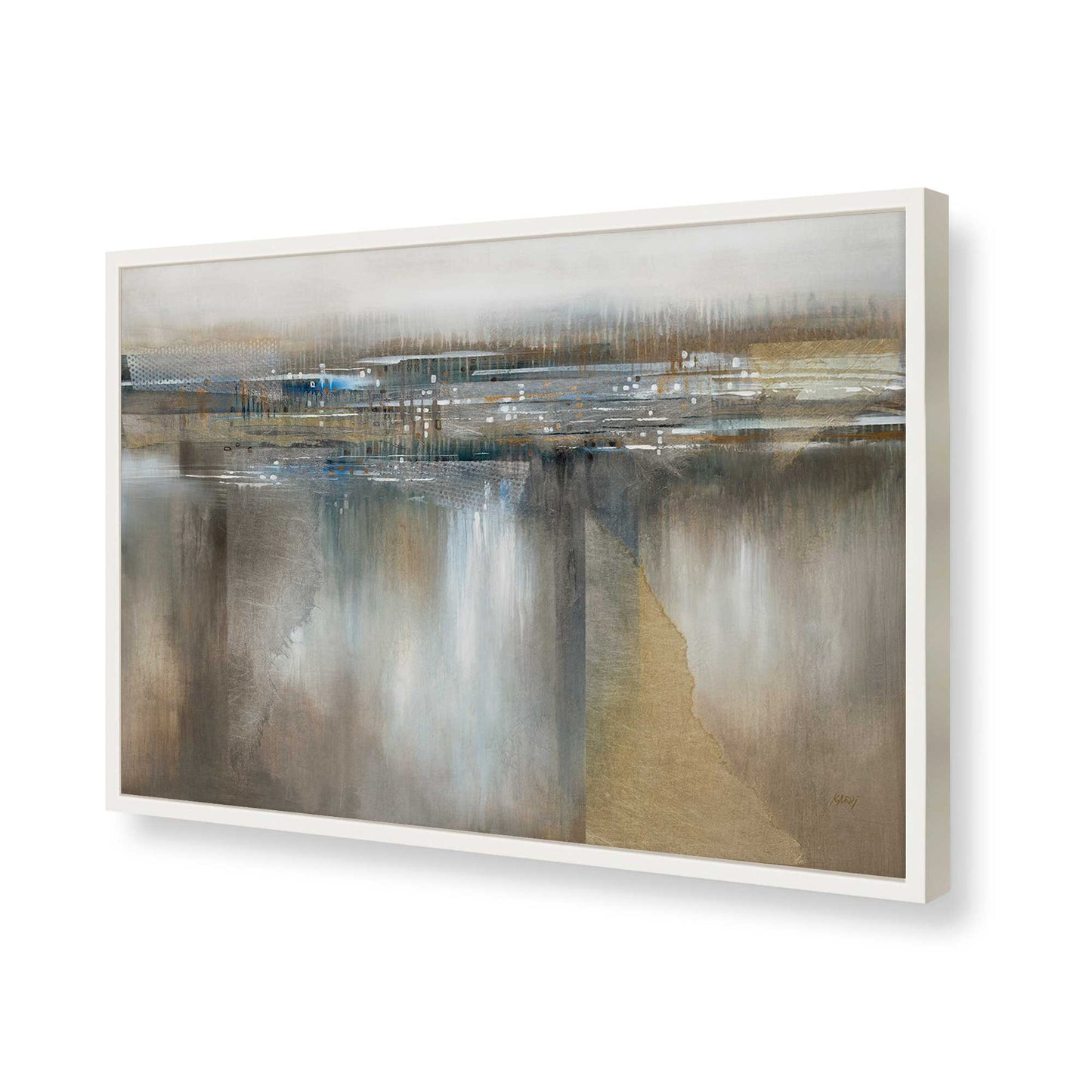 [Color:Opaque White], Picture of art in a Opaque White frame of the corner