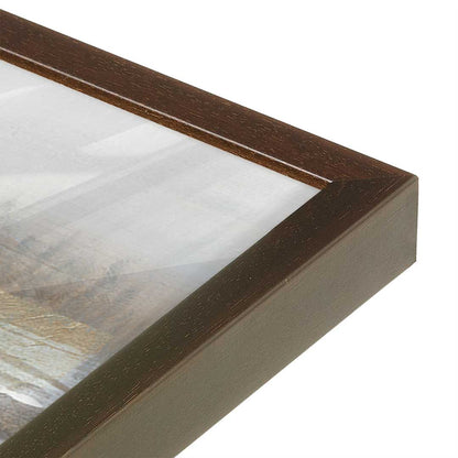 [Color:Brown], Picture of art in a Brown frame at an angle