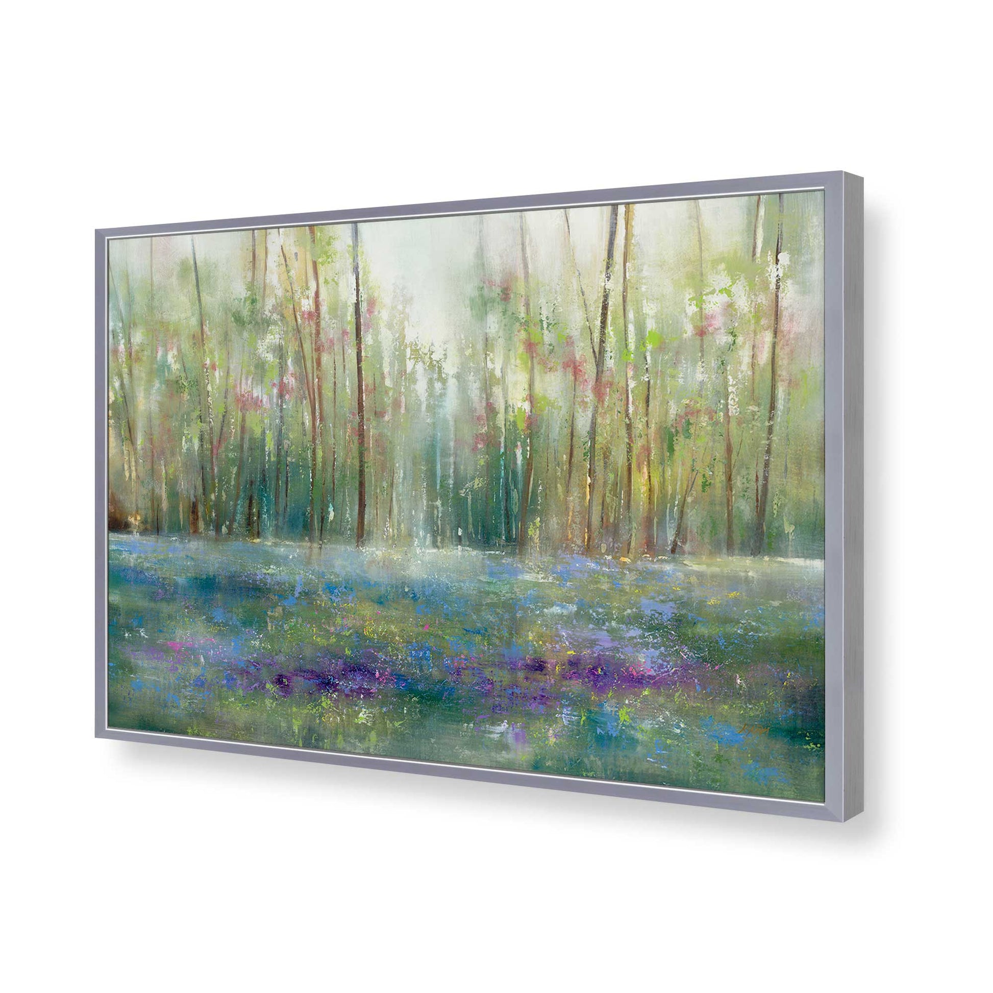 [Color:Polished Chrome], Picture of art in a Polished Chrome frame of the corner