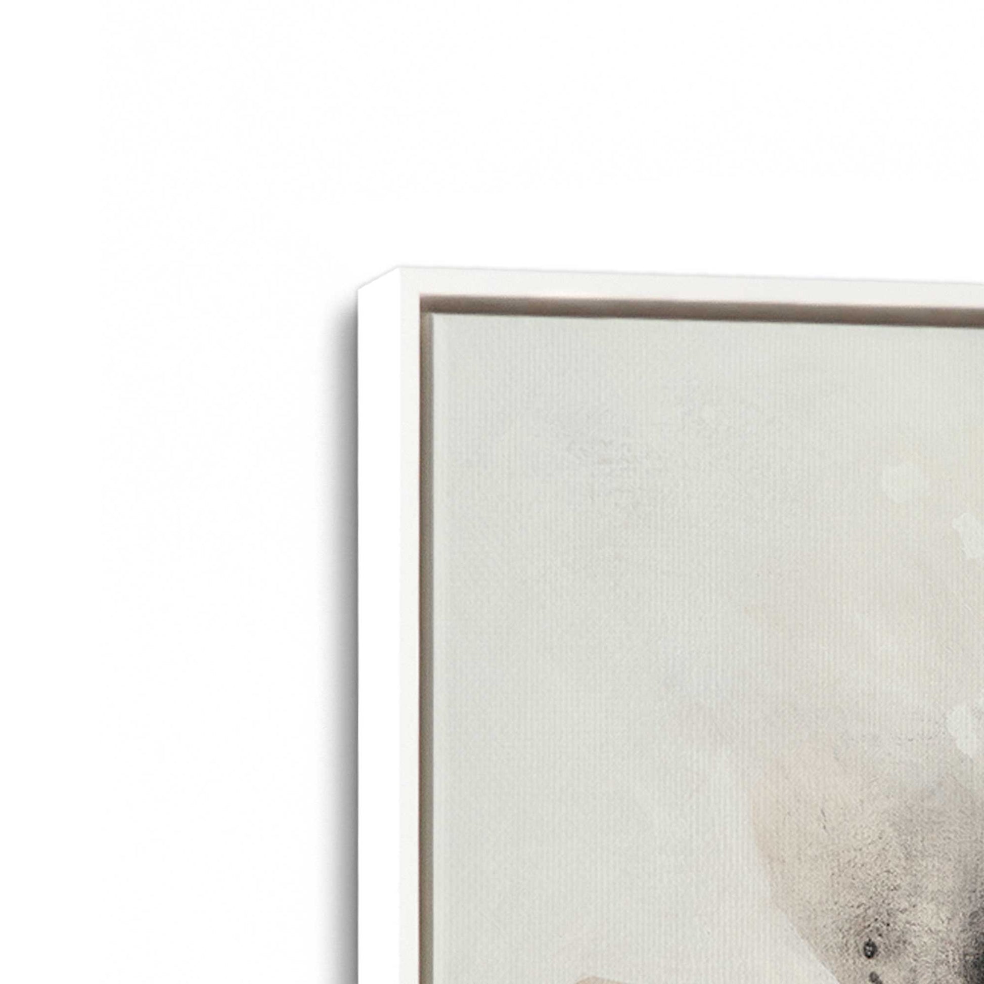 [Color:Opaque White], Picture of art in a White frame at an angle
