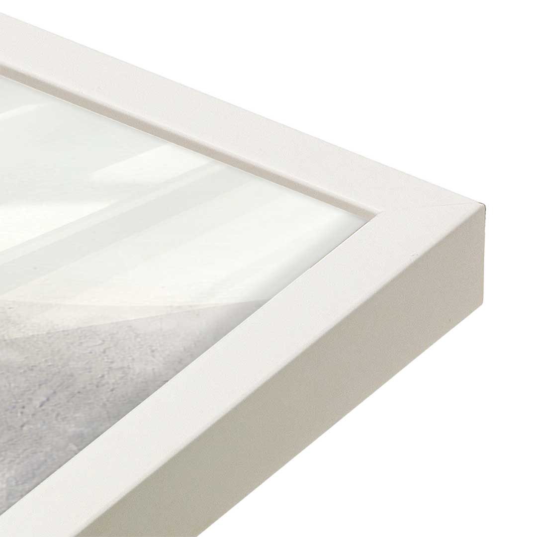 [Color:Opaque White], Picture of art in a Opaque White frame at an angle