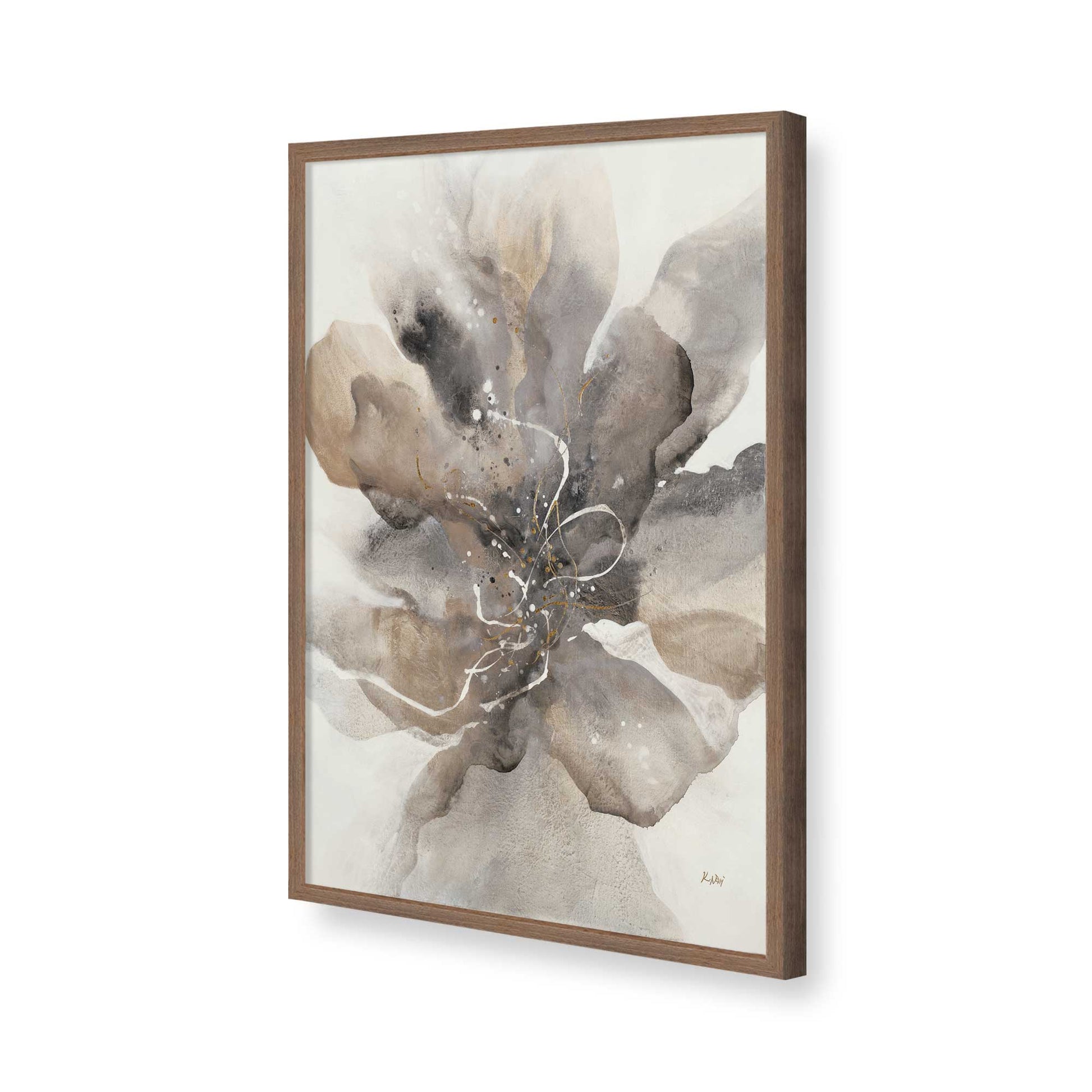 [Color:Walnut], Picture of art in a Walnut frame of the corner