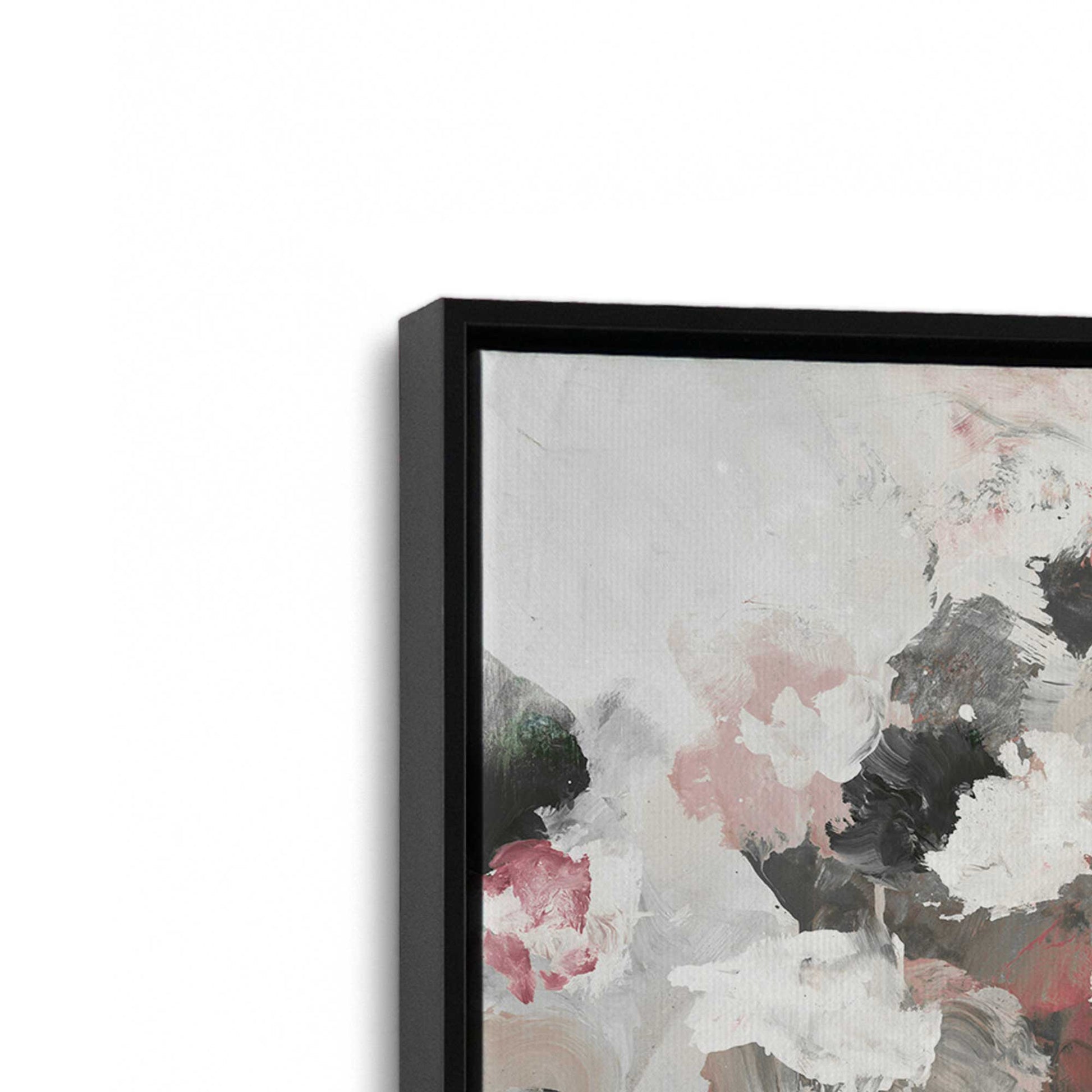 [Color:Satin Black], Picture of art in a Satin Black frame at an angle