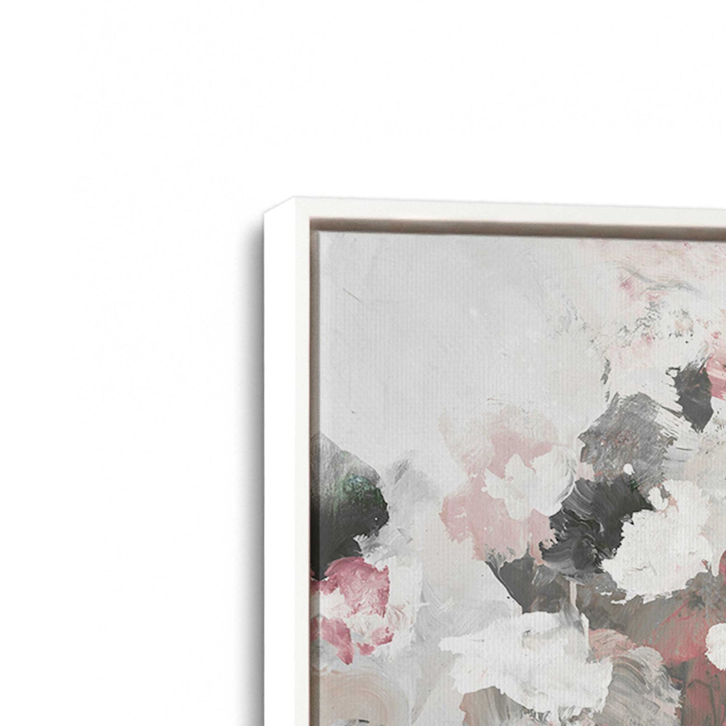 [Color:Opaque White], Picture of art in a White frame at an angle