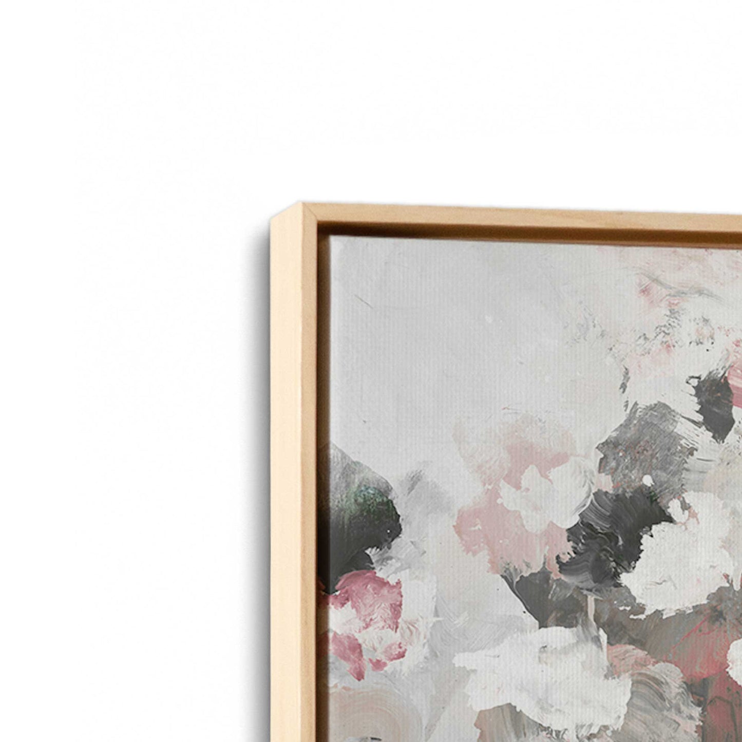 [Color:American Maple], Picture of art in a American Maple frame at an angle