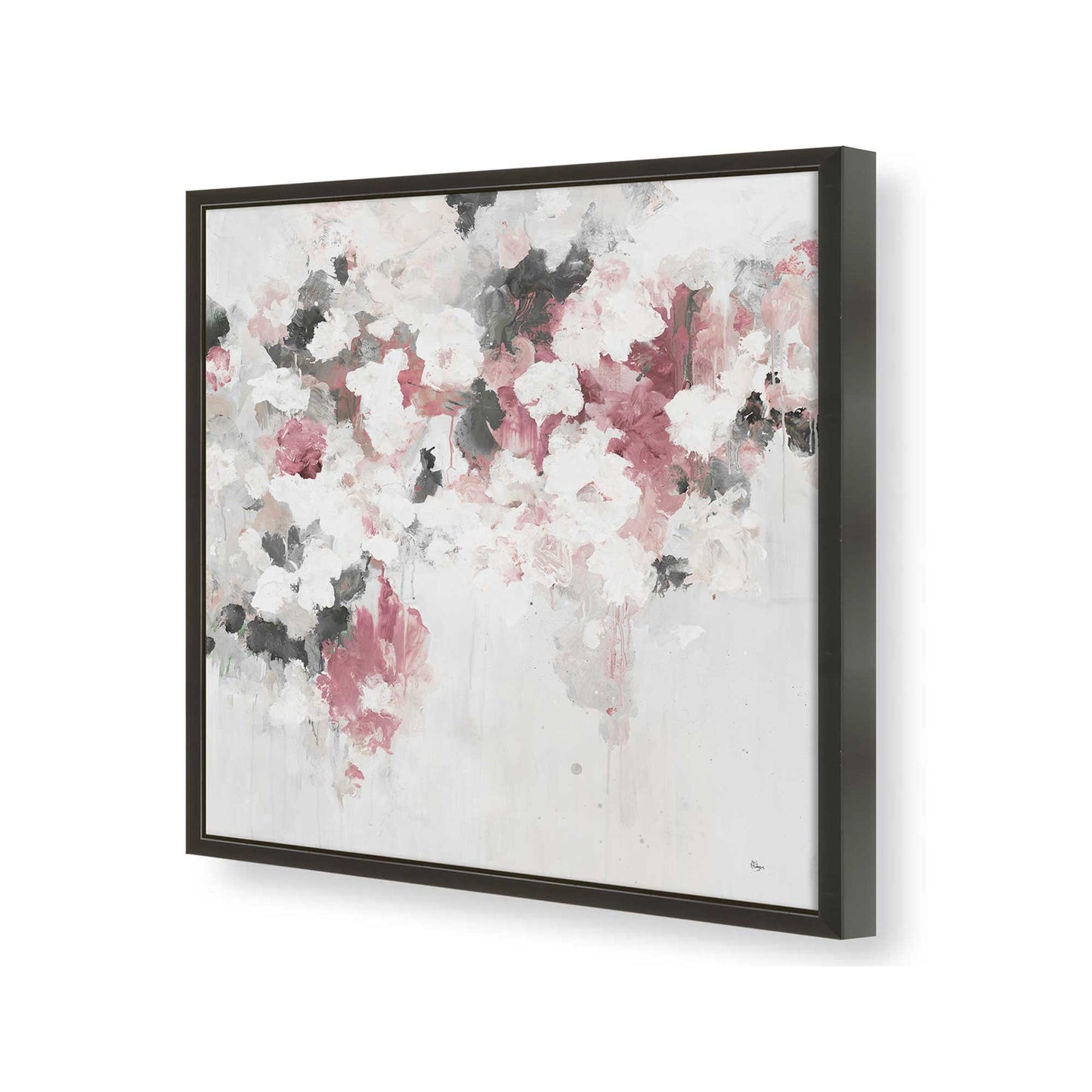 [Color:Satin Black], Picture of art in a Satin Black frame of the corner