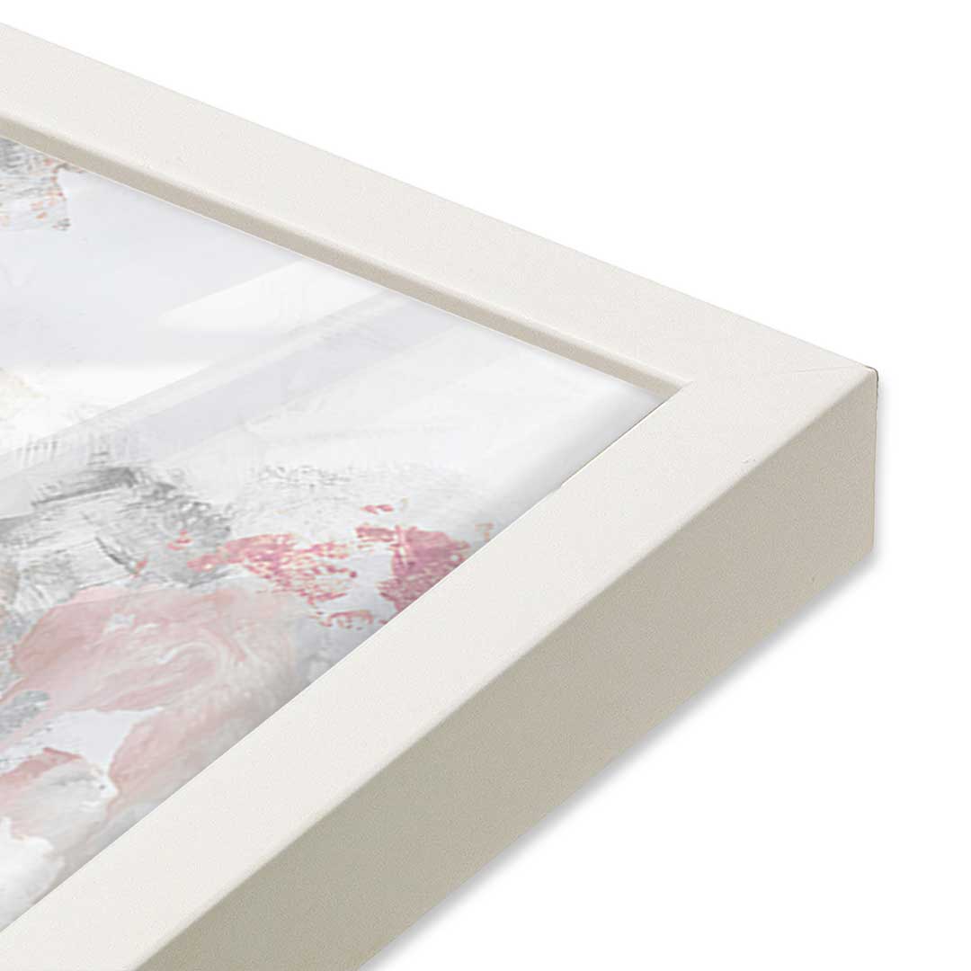 [Color:Opaque White], Picture of art in a Opaque White frame at an angle