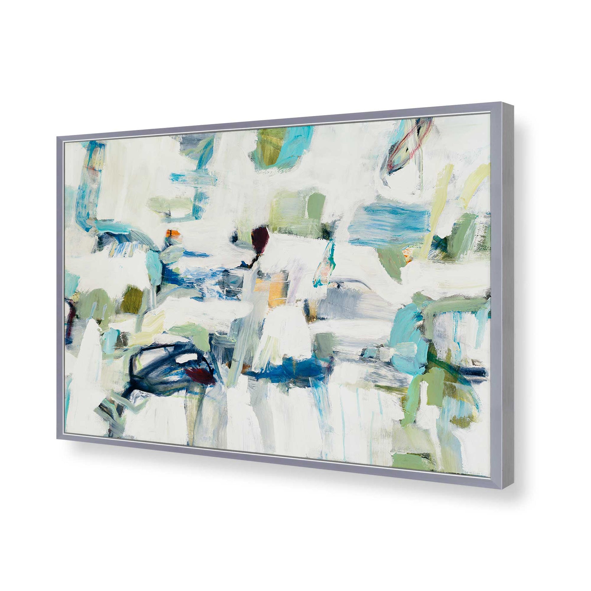 [Color:Polished Chrome], Picture of art in a Polished Chrome frame of the corner