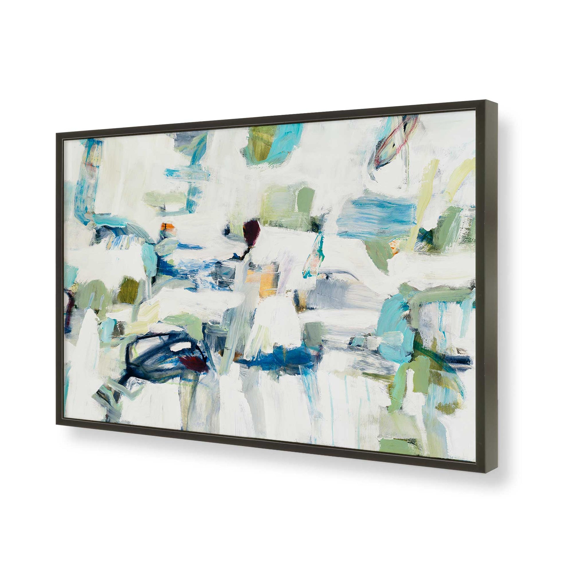 [Color:Satin Black], Picture of art in a Satin Black frame of the corner