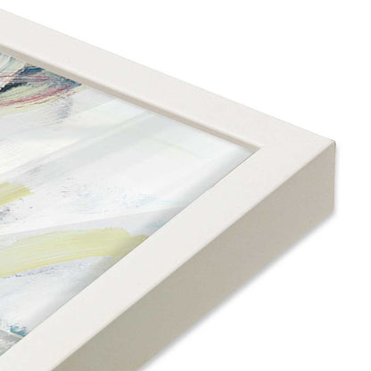 [Color:Opaque White], Picture of art in a Opaque White frame at an angle
