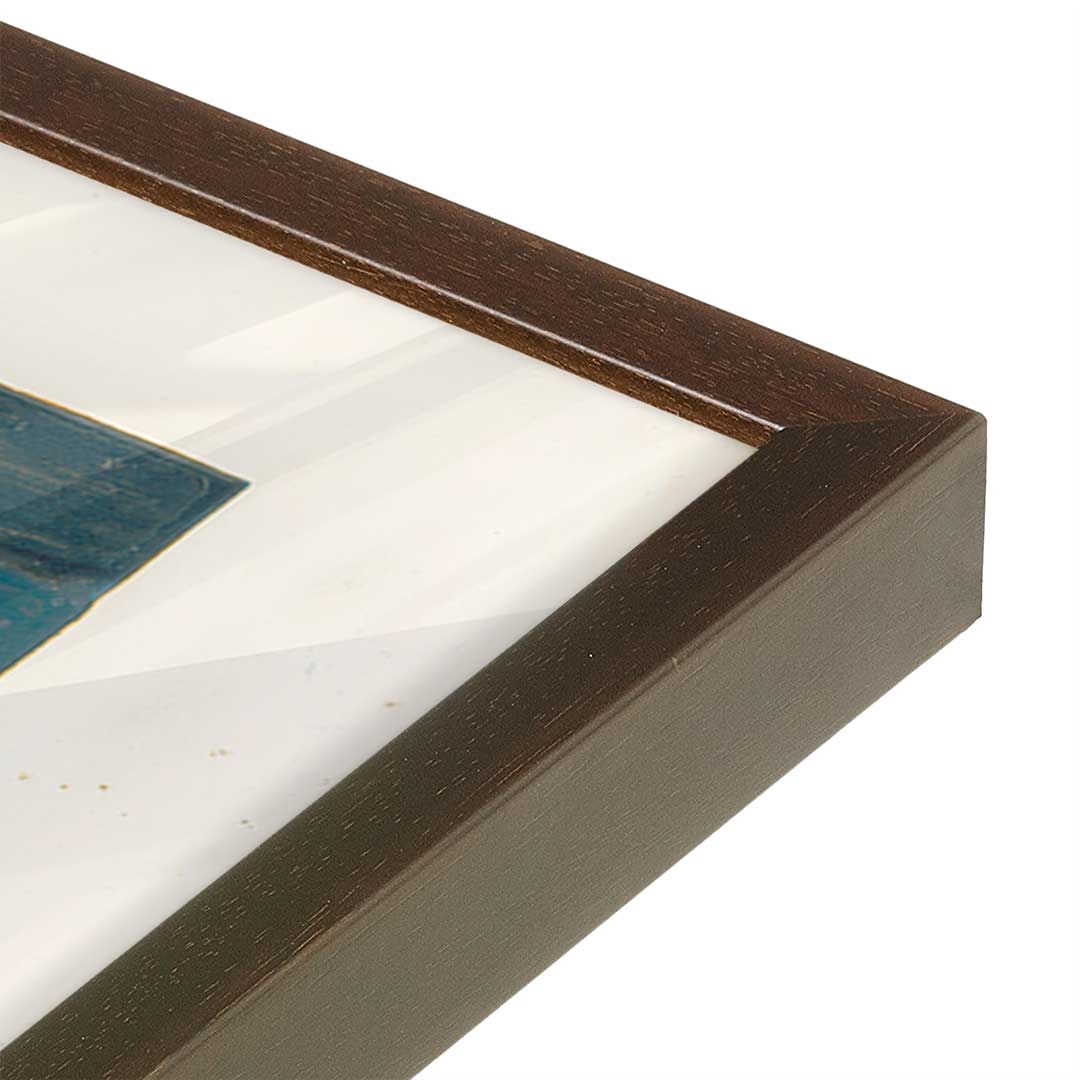[Color:Espresso], Picture of art in a Espresso frame at an angle