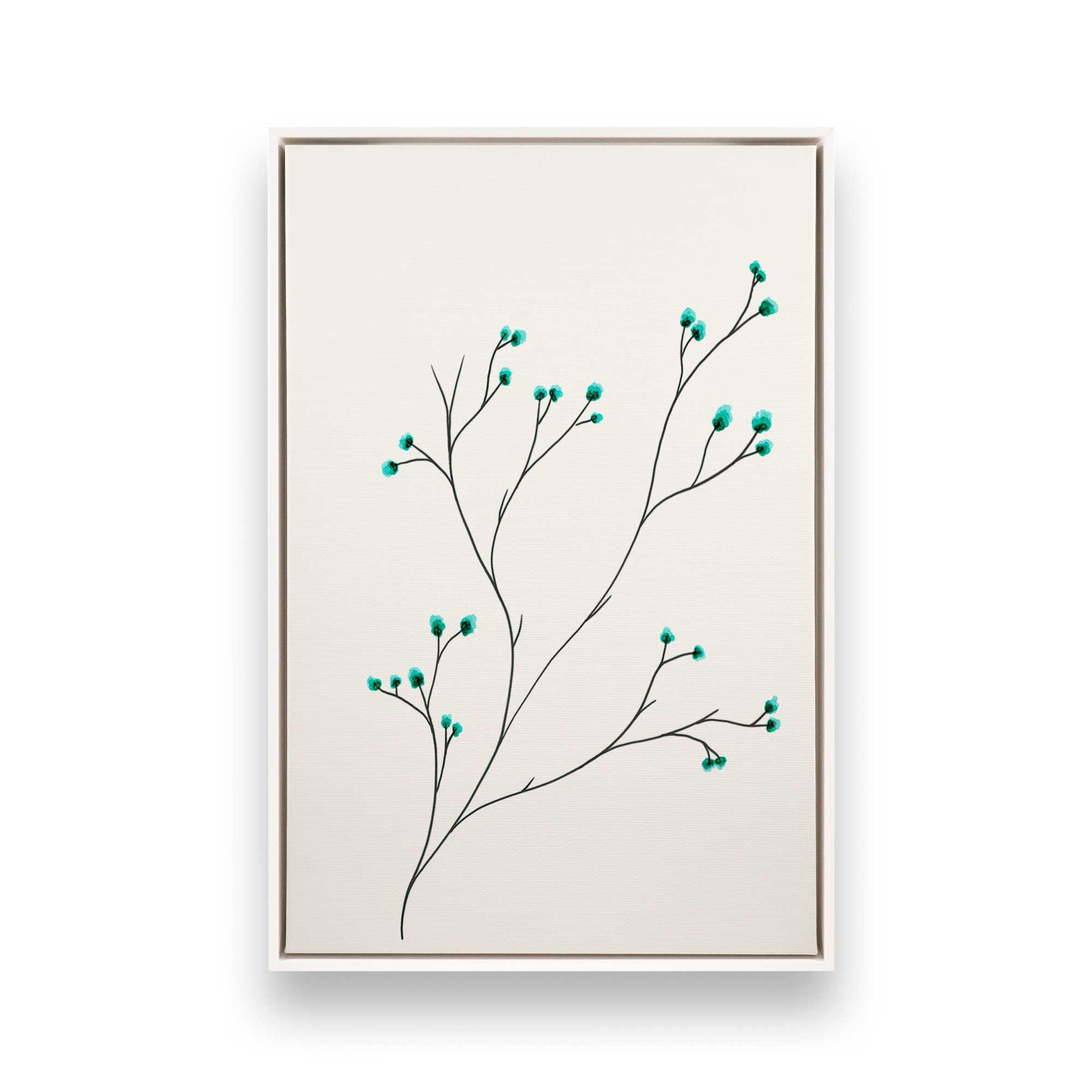 [Color:Opaque White], Picture of art in a White frame